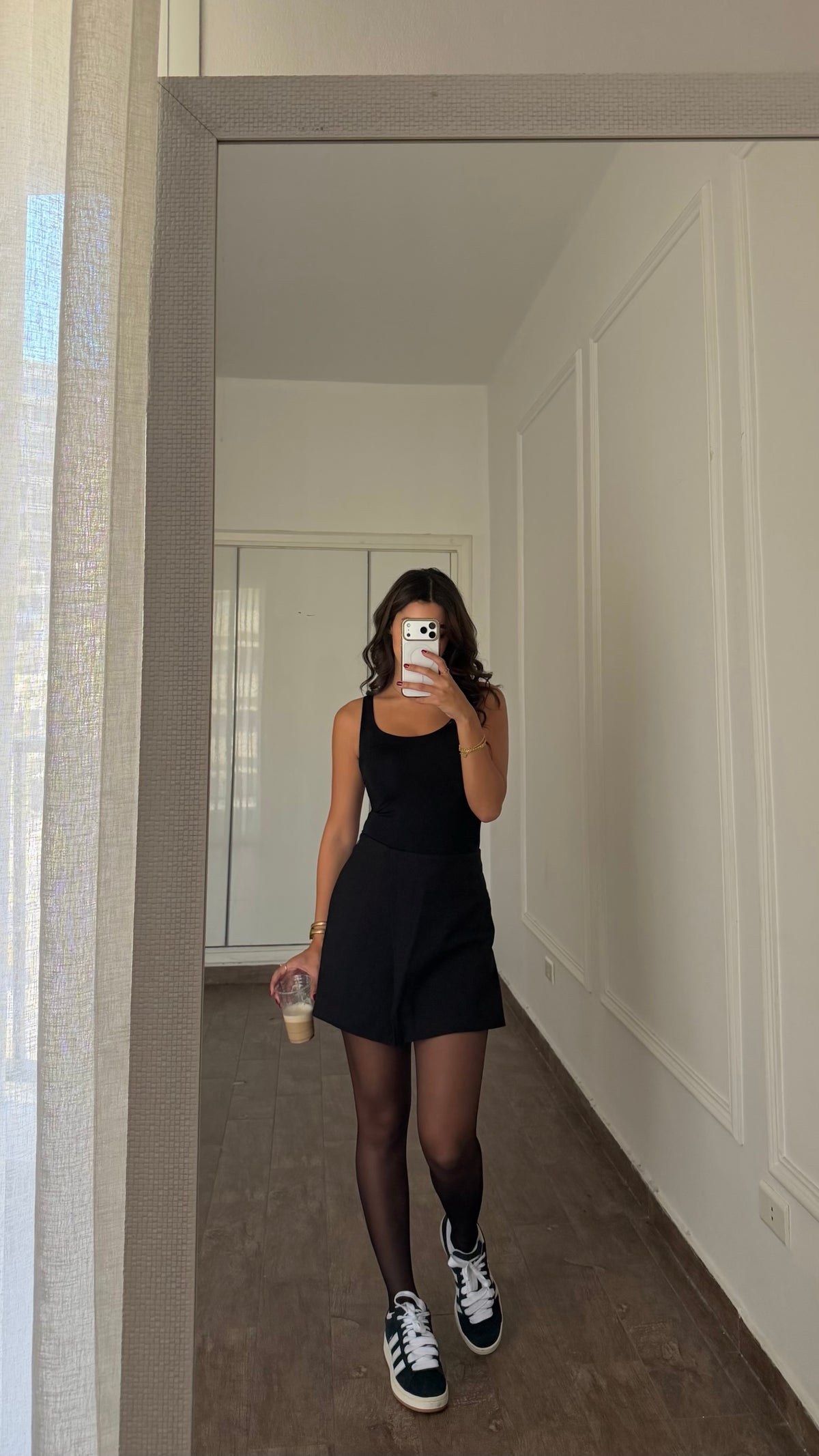 Black skort