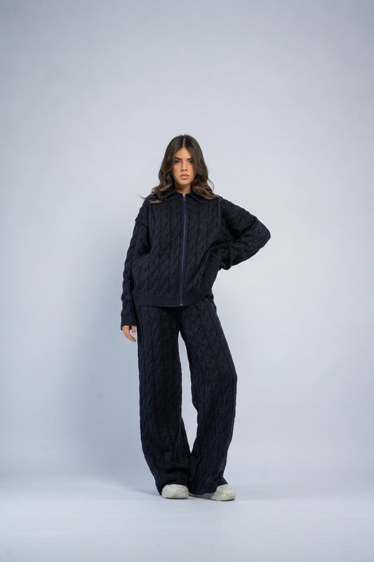 Braided zipper wool set