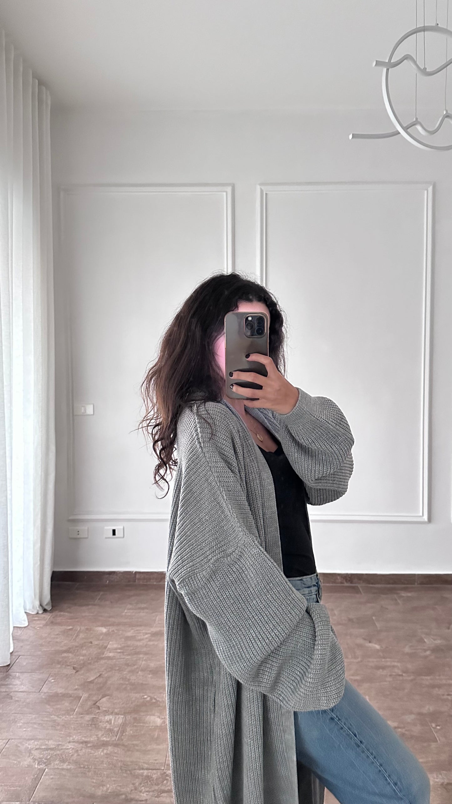 Maxi wool cardigan