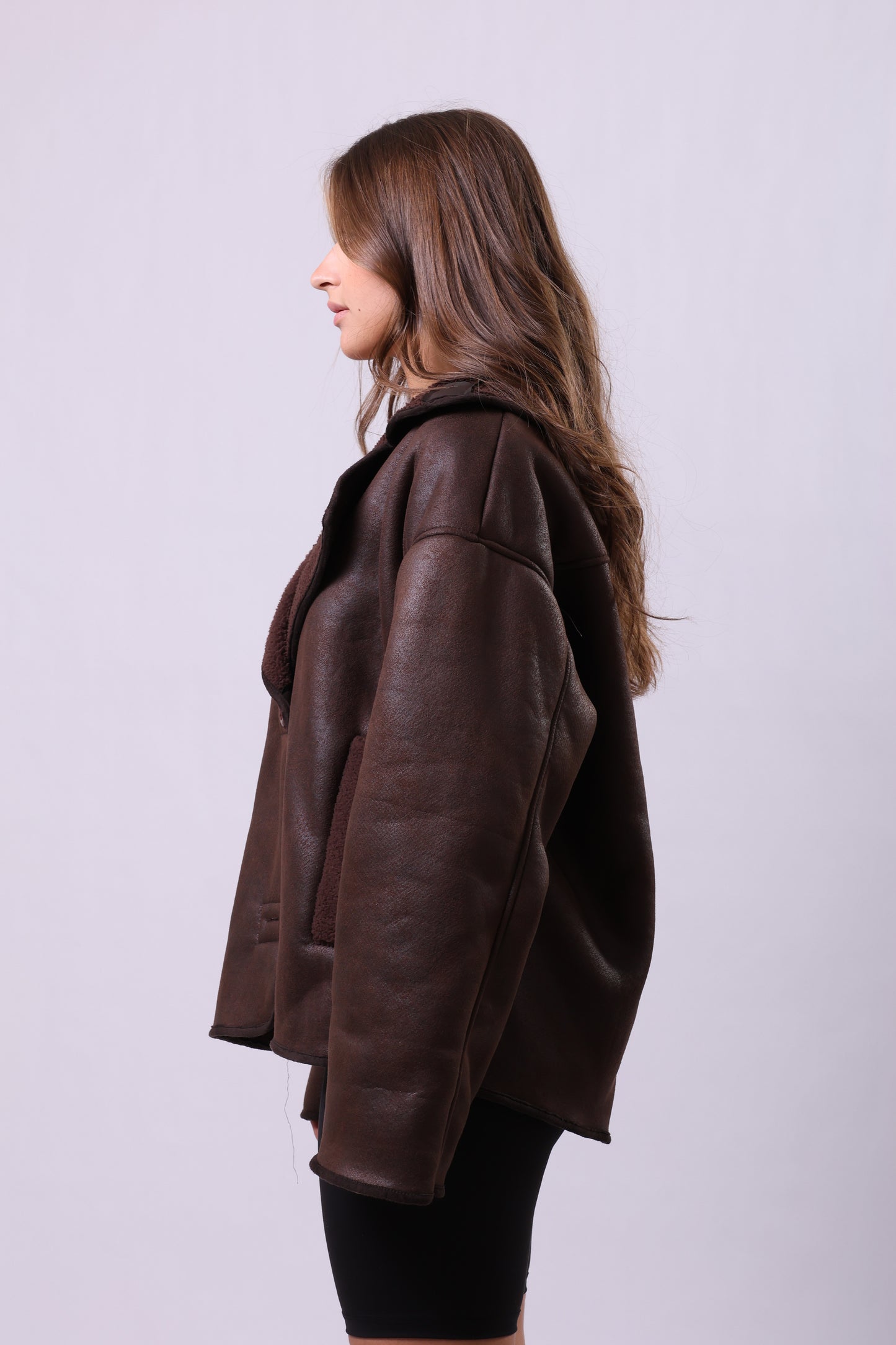 Oversized Fur Pocket Jacket