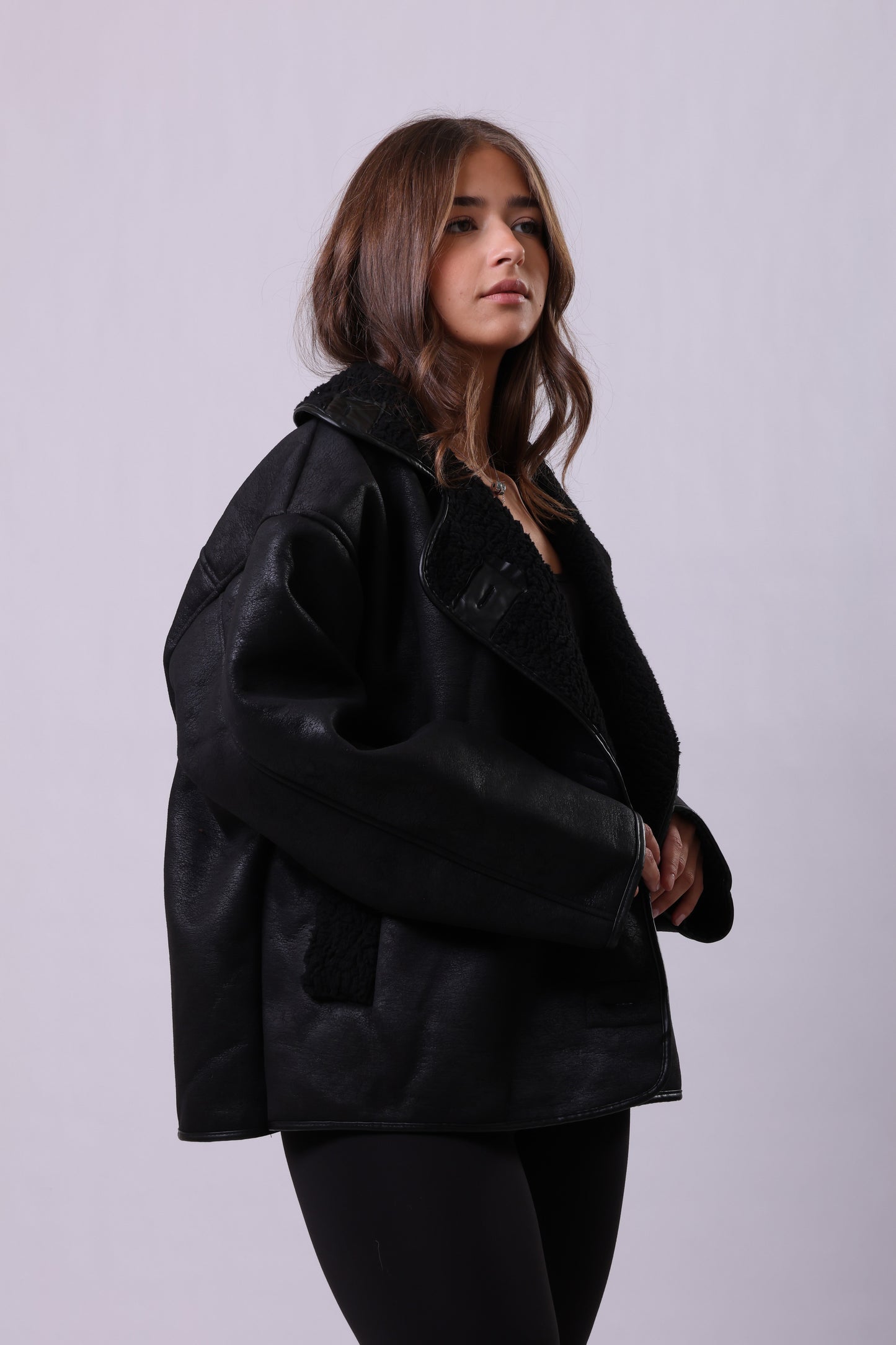 Oversized Fur Pocket Jacket