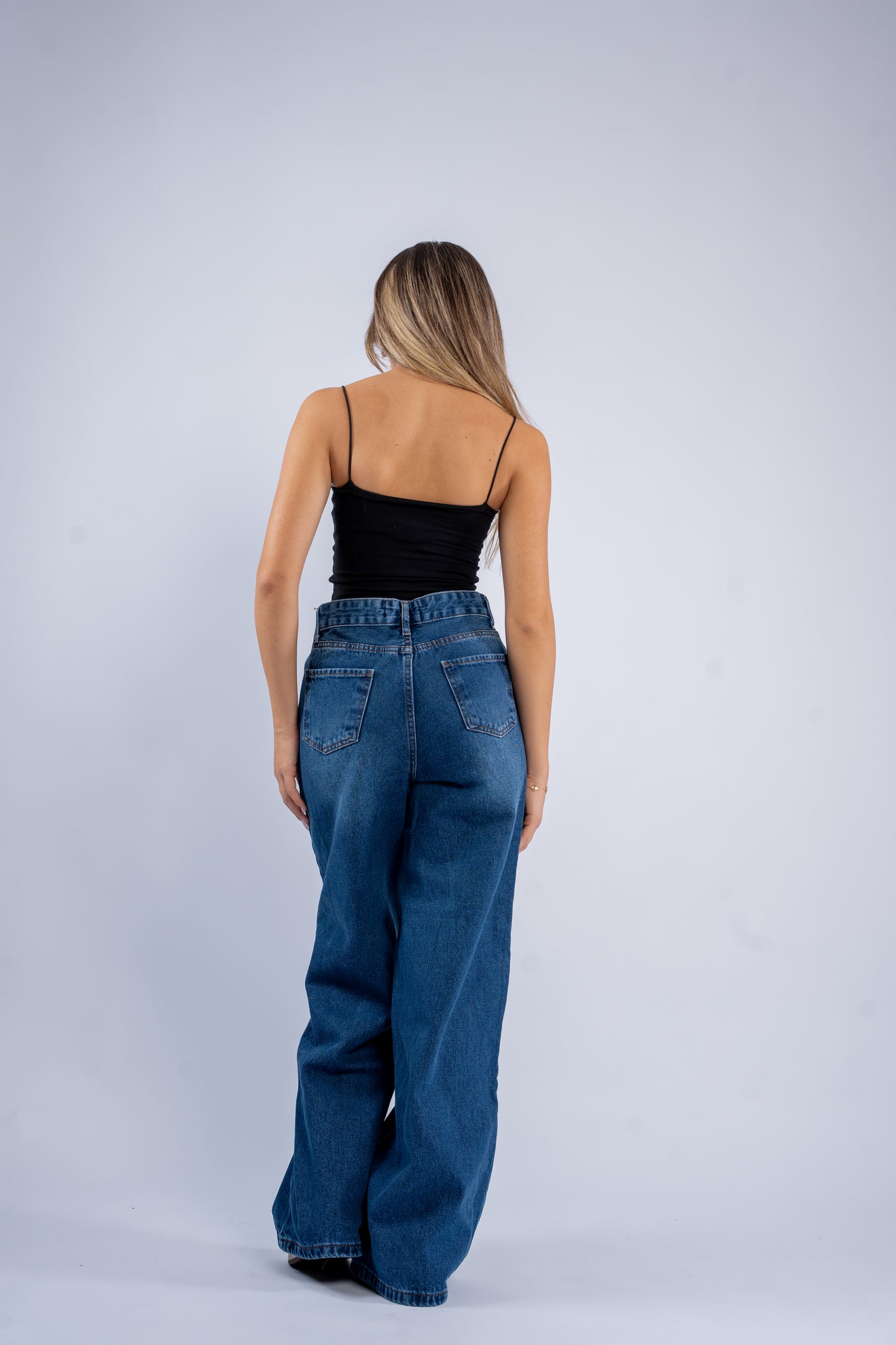 High rise denim jeans