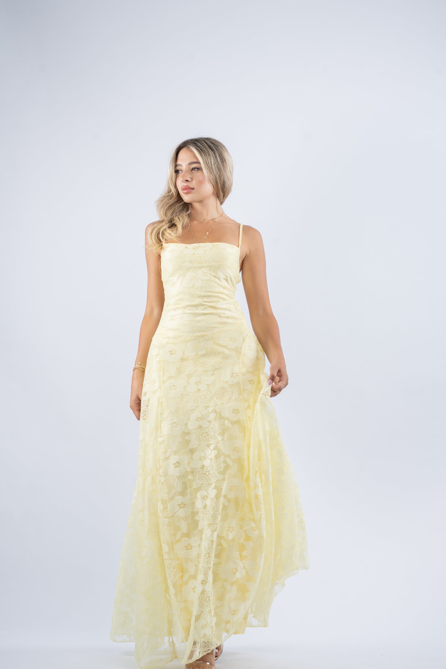 Lace tie dress