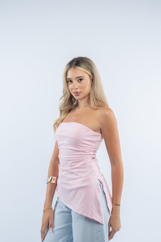 Side strapless top