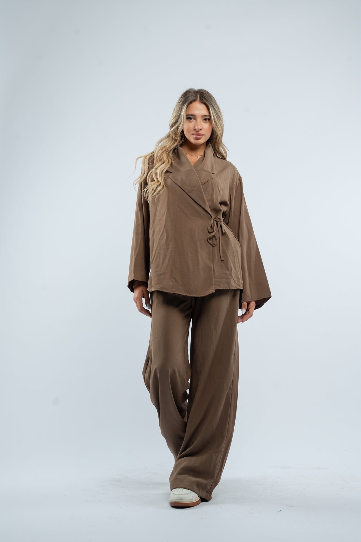 Wrap cardigan set