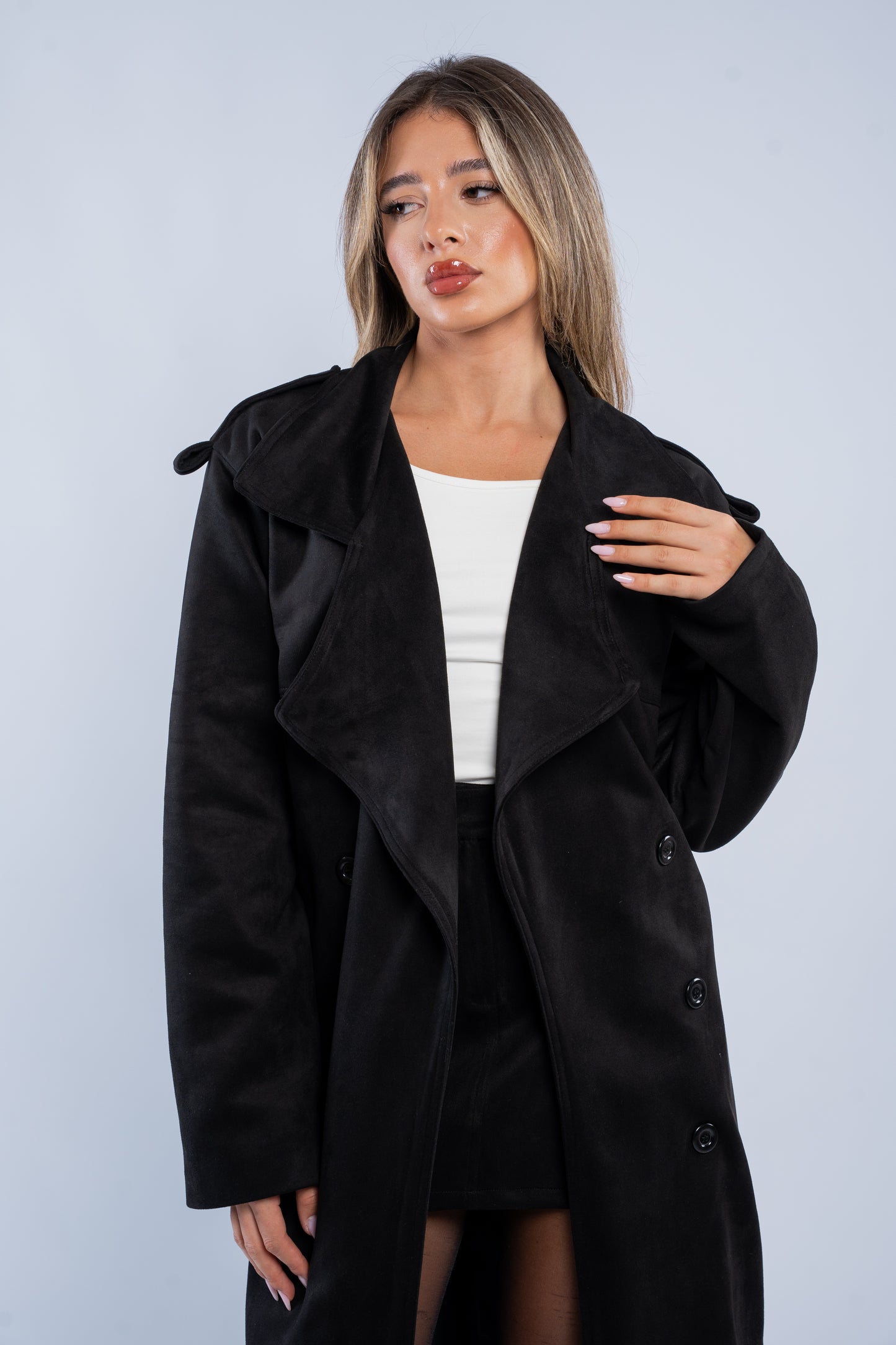 Suede coat