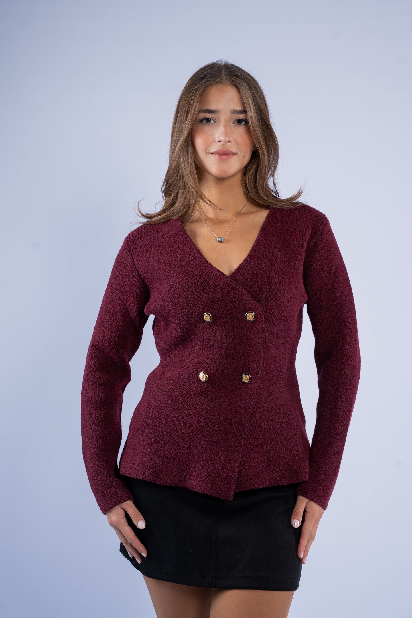 Structured knit cardigan
