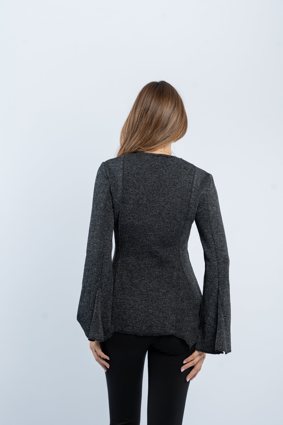 Tweed flare cardigan