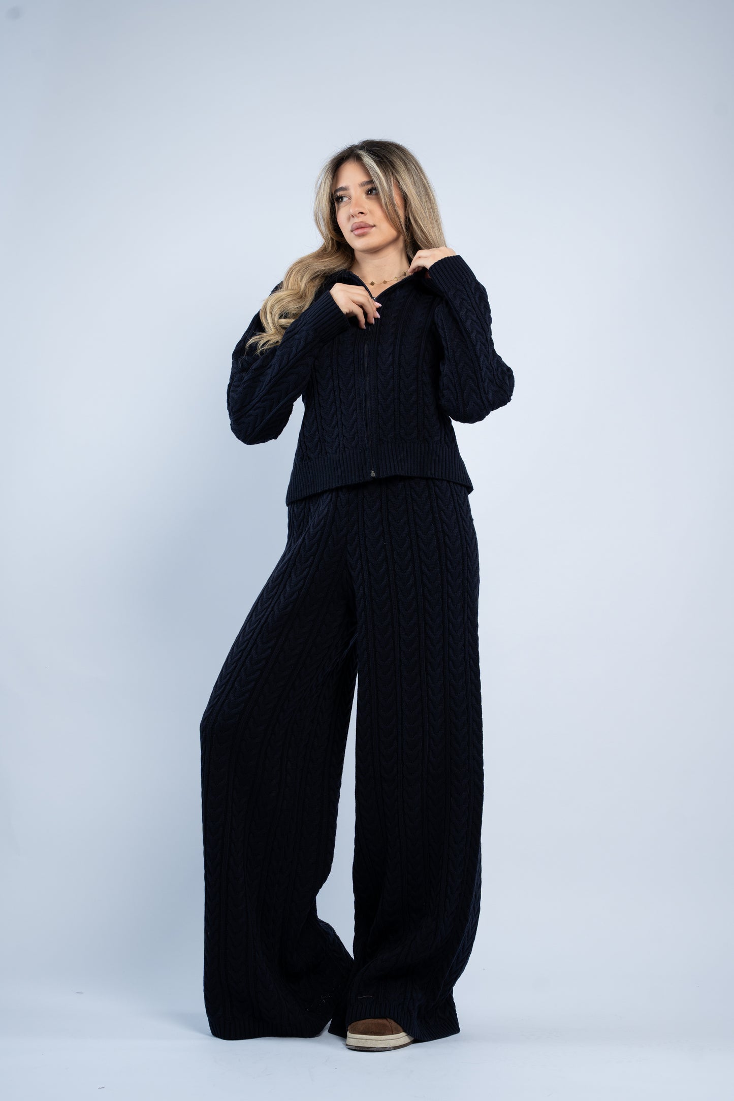 Braided zipper wool set