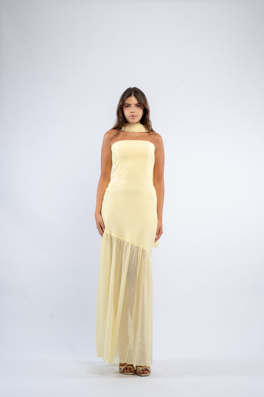 Draped scarf dress