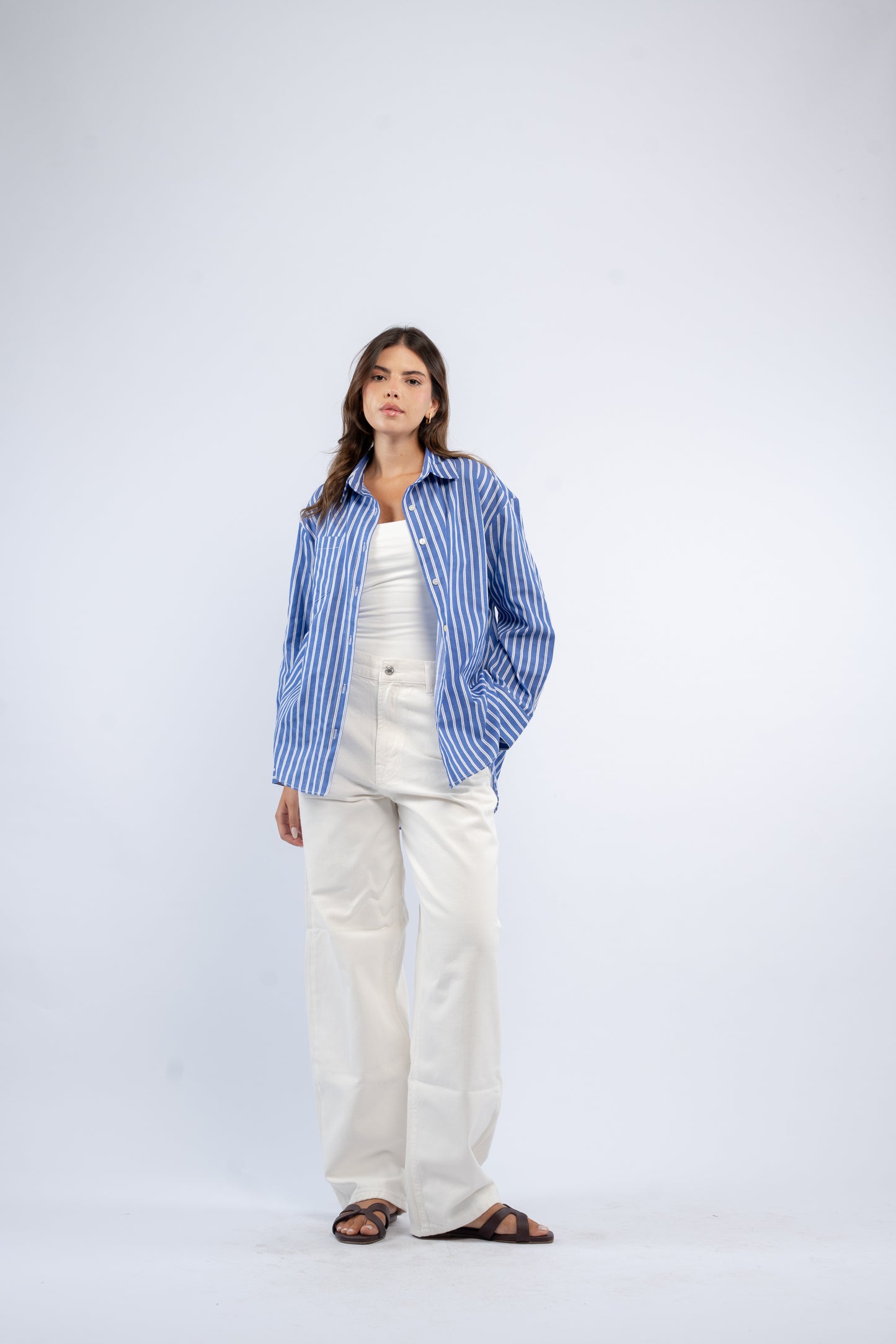 Oversized stripe shirt