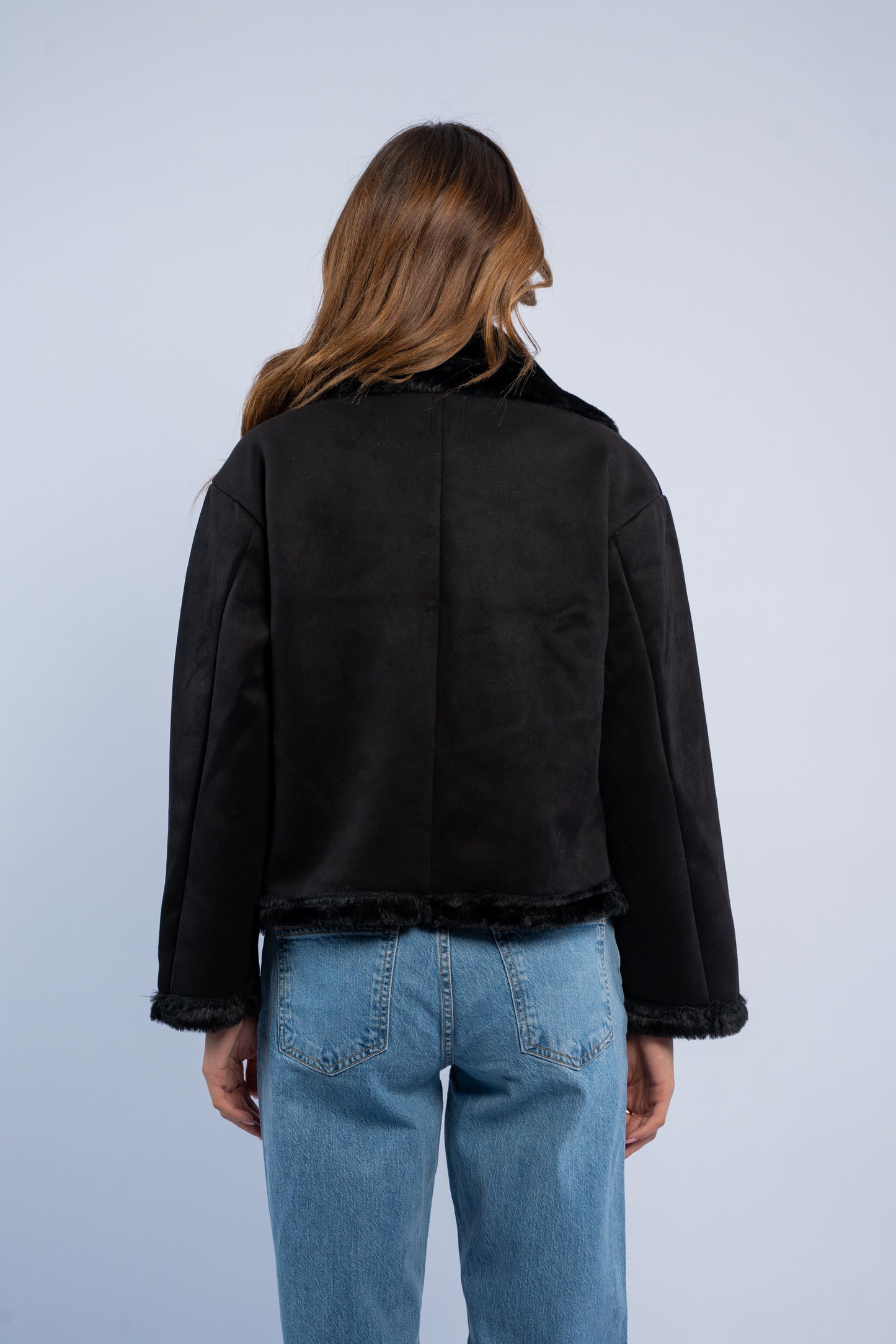 Suede fur jacket