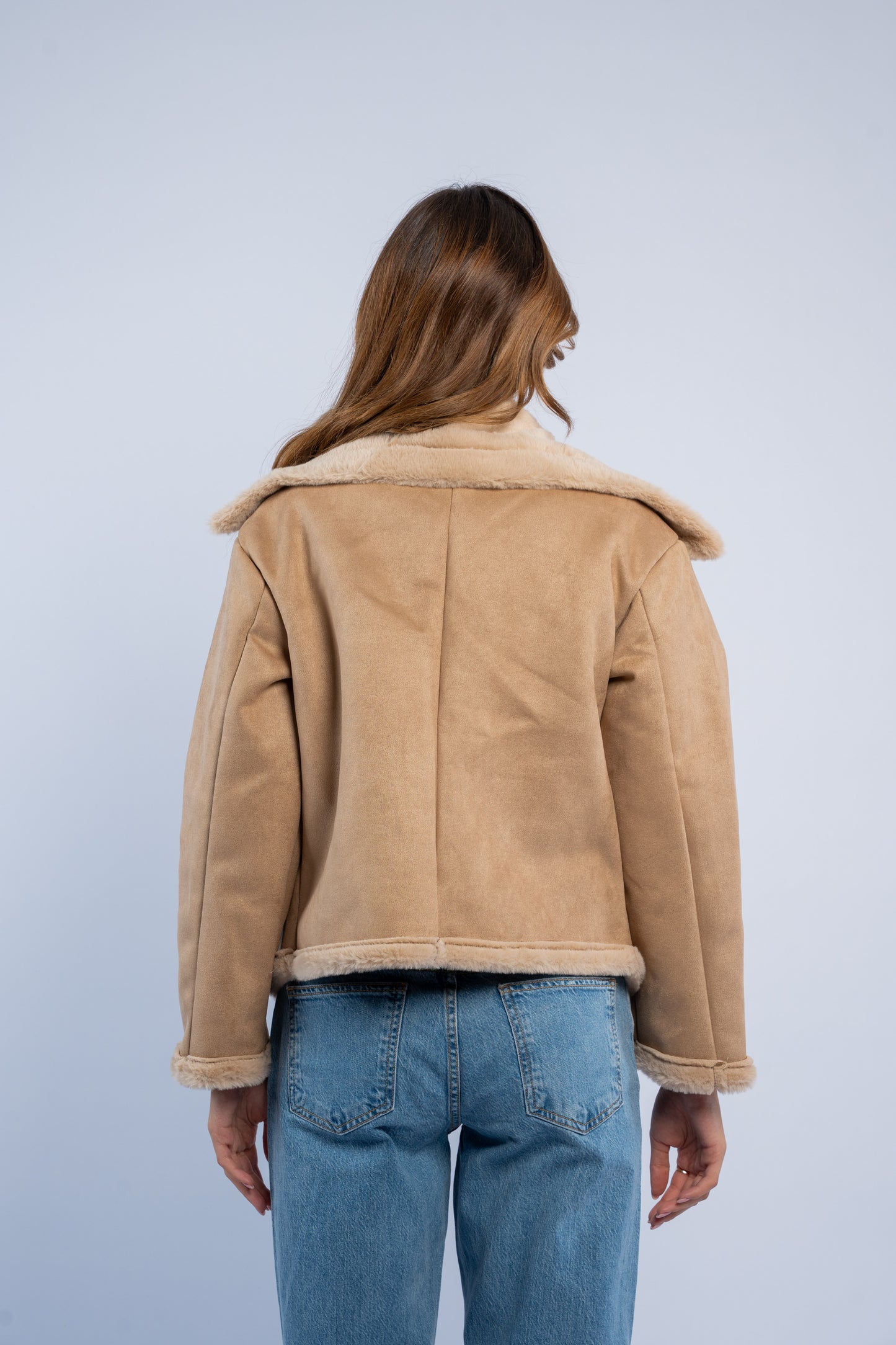 Suede fur jacket