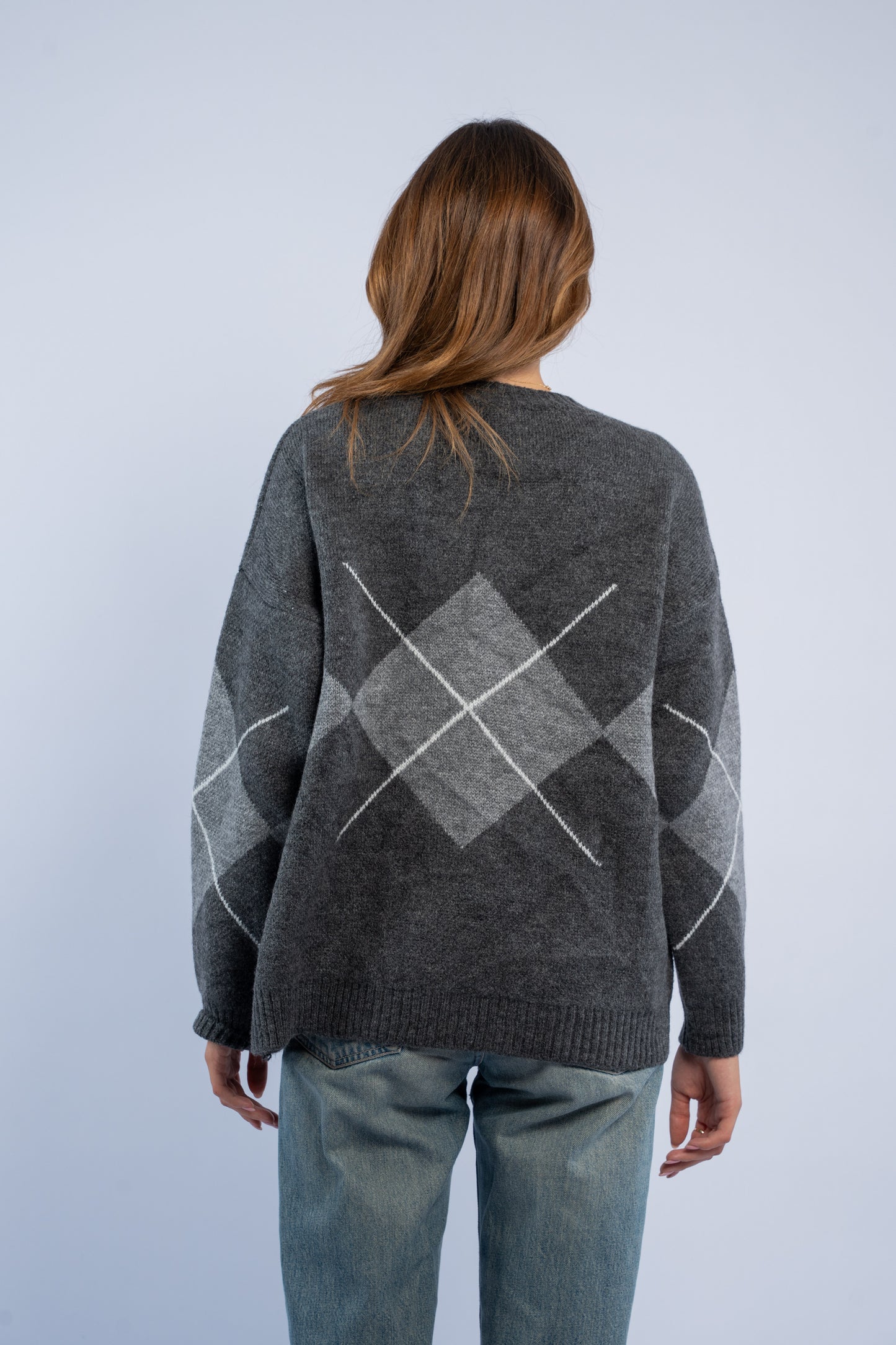 Argyle wool sweater