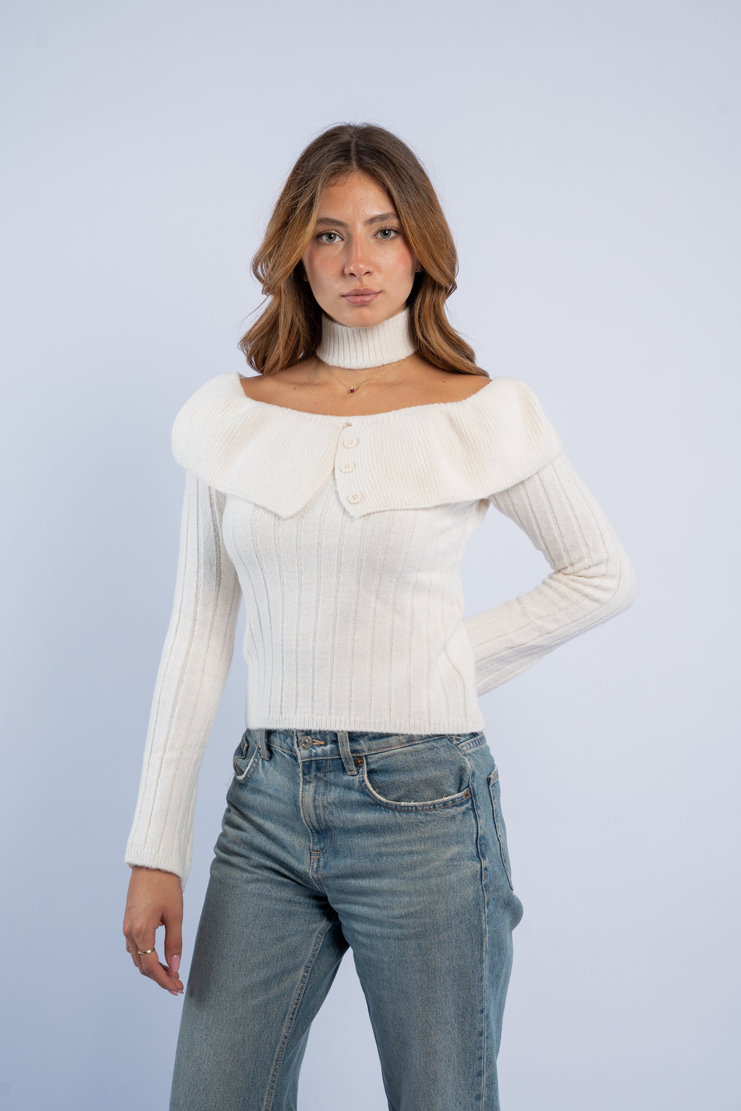 Coquette wool top