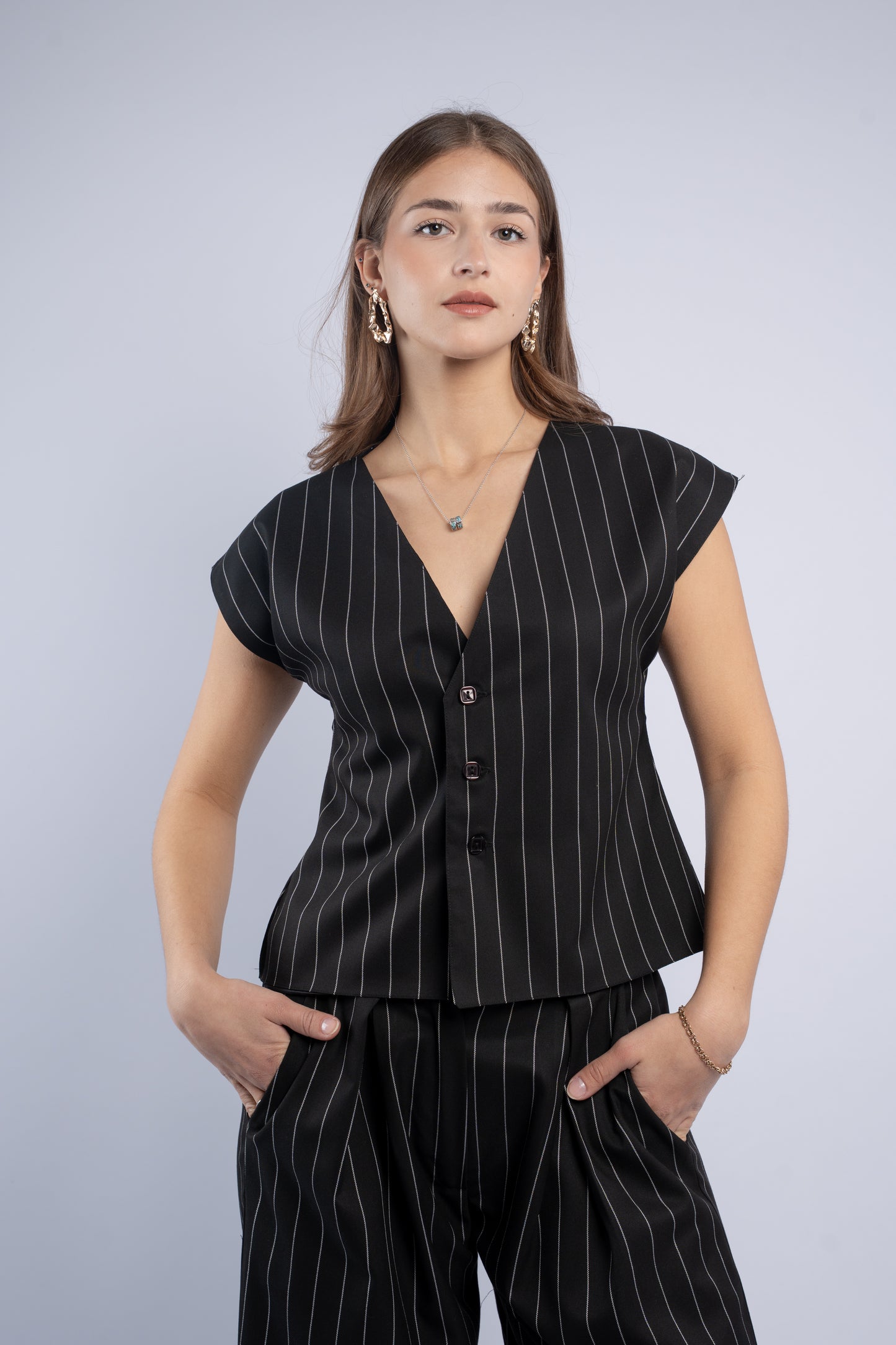 Noir stripe set