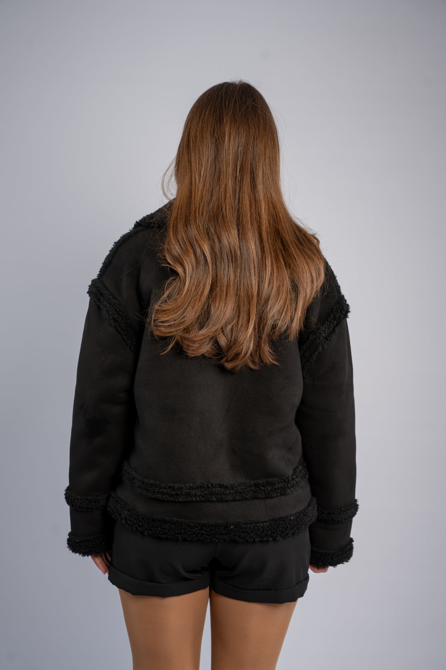 Suede shearling jacket