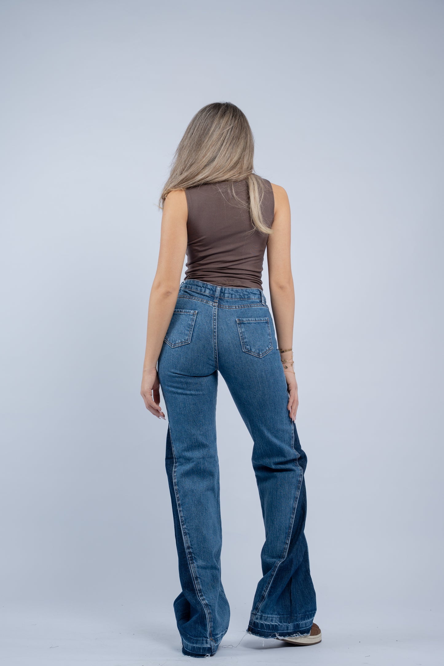 Contrast flare jeans SALE