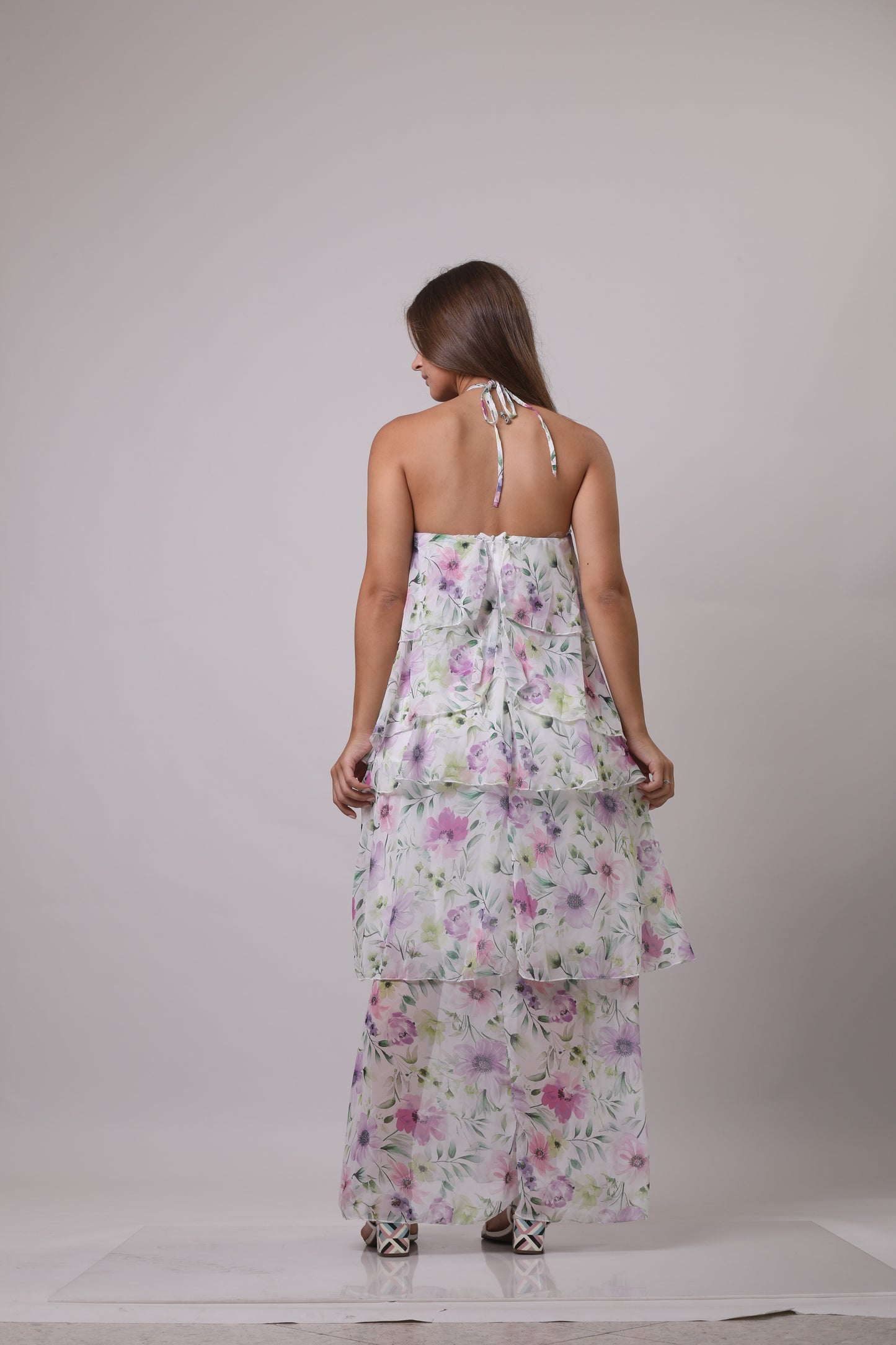 Ruffle floral dress