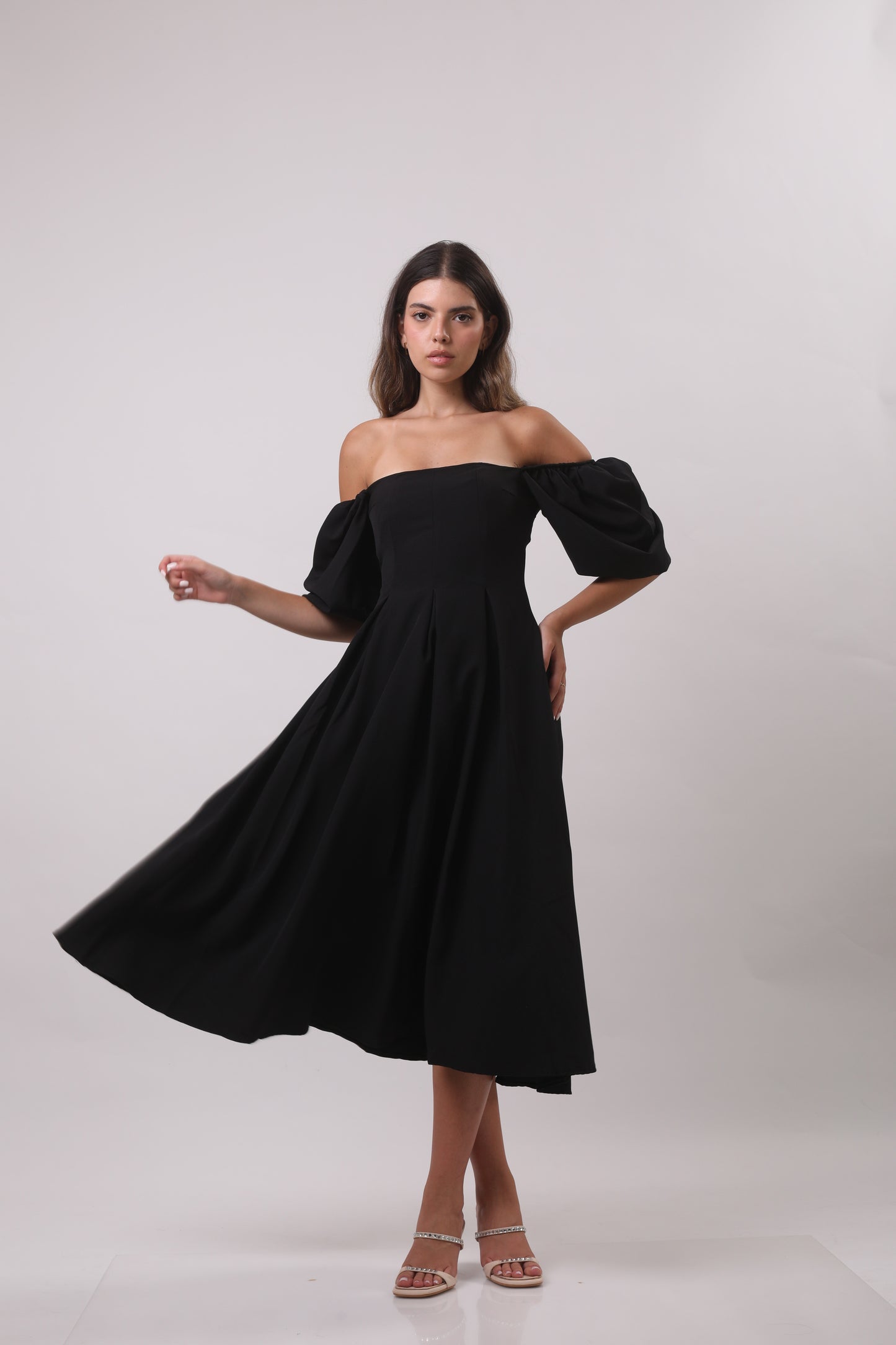 Puff sleeve dress