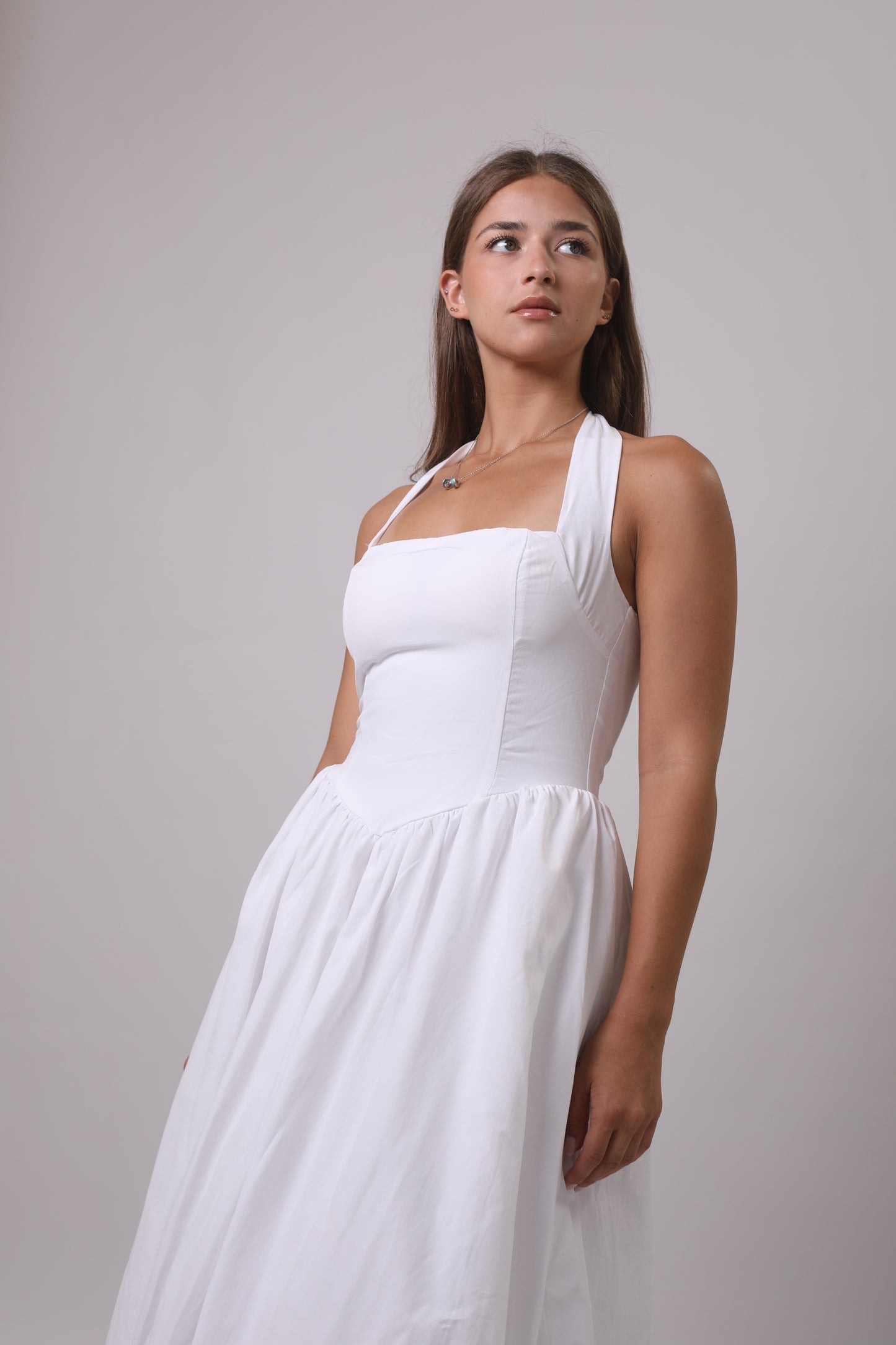 Poplin corset dress