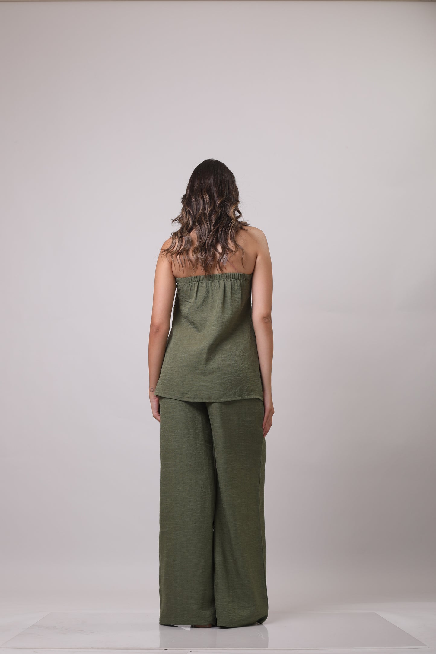Strapless linen set
