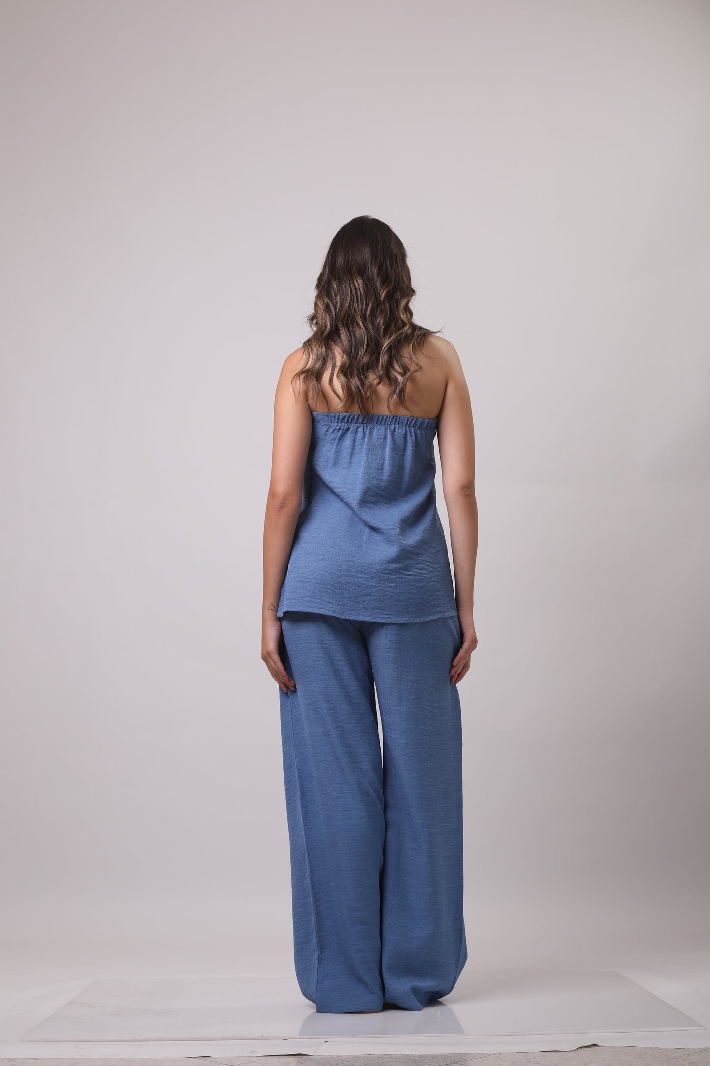 Strapless linen set
