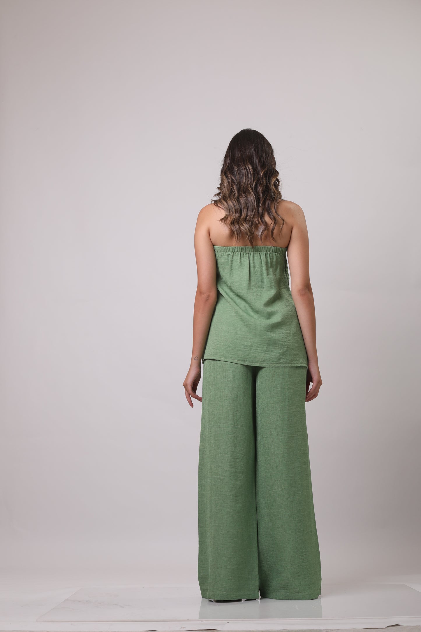 Strapless linen set