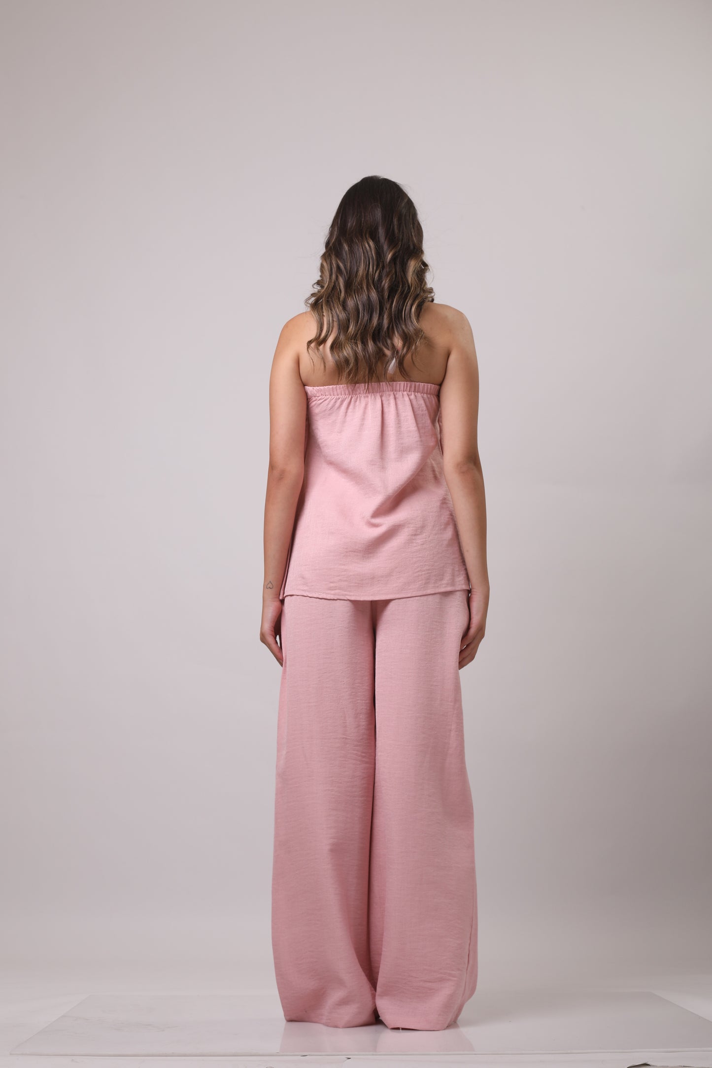 Strapless linen set