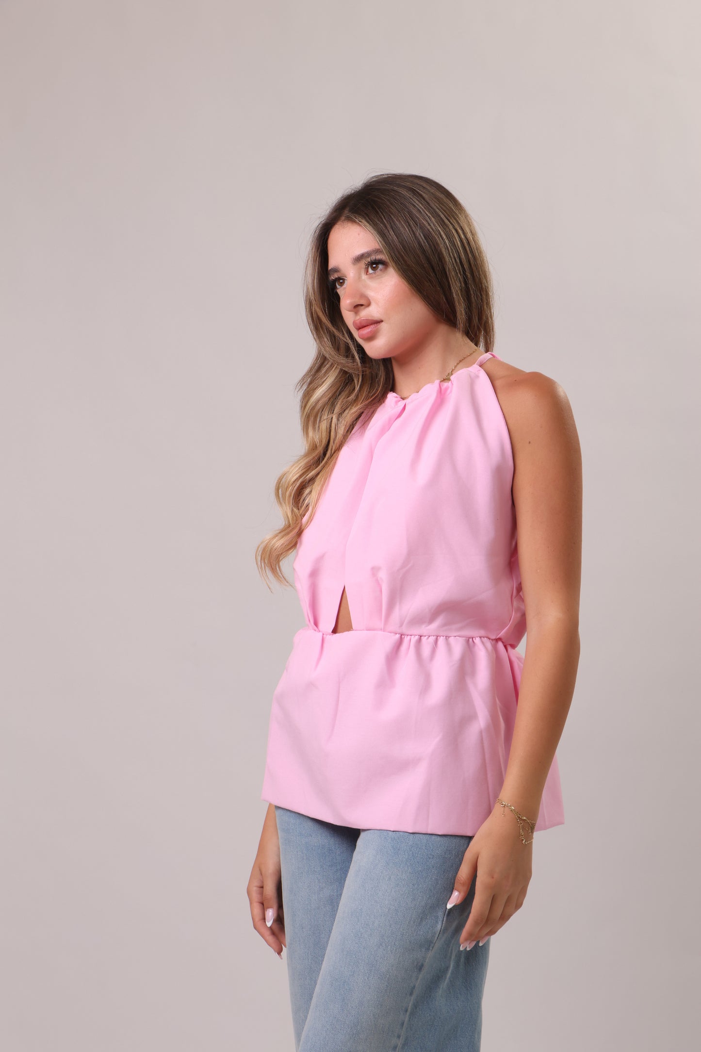 Poplin shirt with open up front