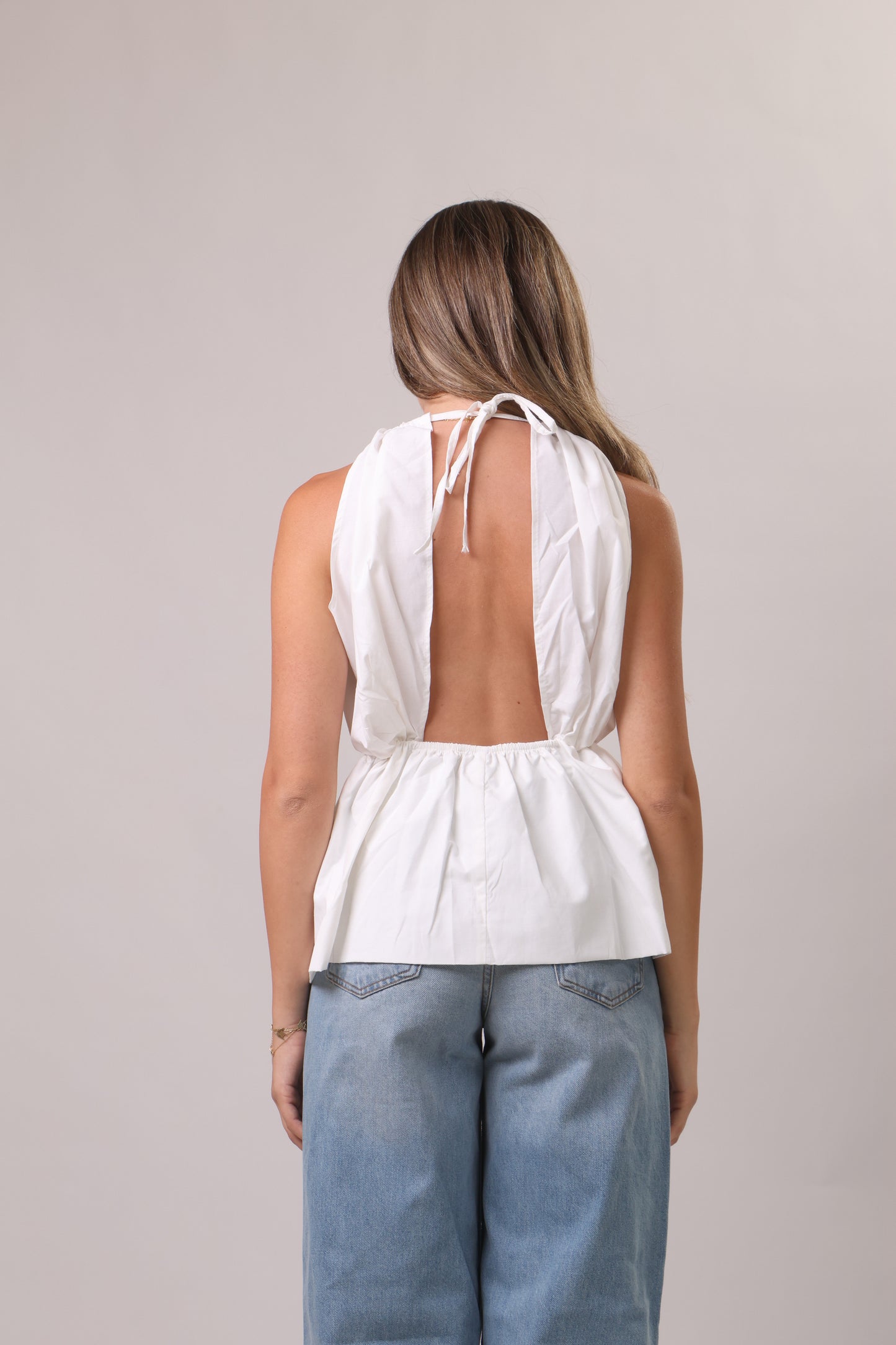 Poplin shirt with open up front