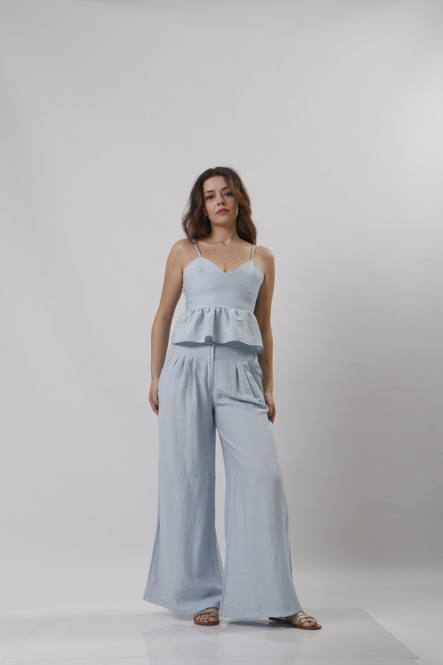 Peplum linen set