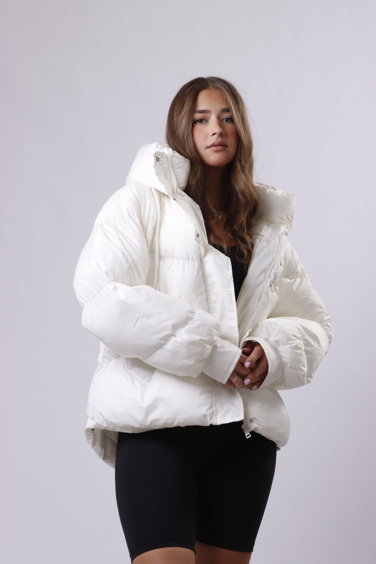 Sporty Puffer White Jacket