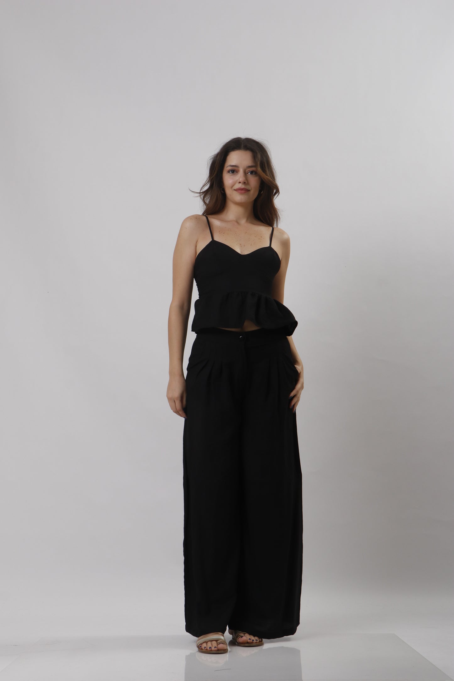 Peplum linen set