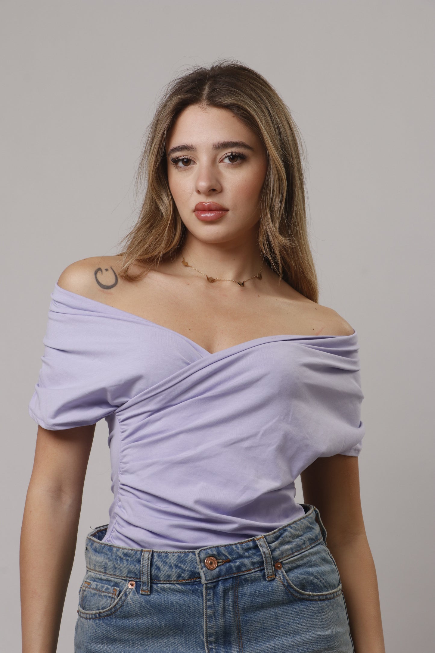 Cross v neck shirt