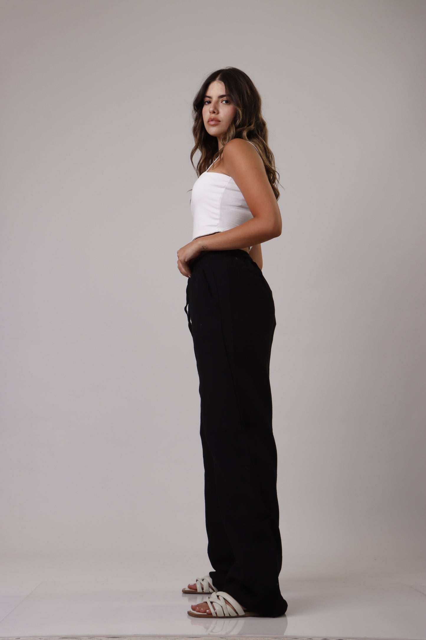 Wide leg Linen pant