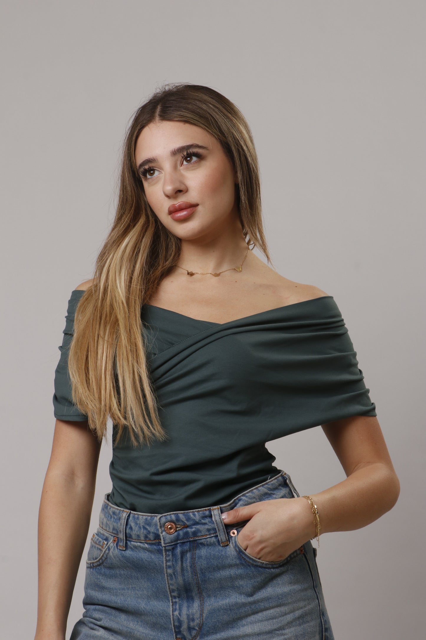 Cross v neck shirt