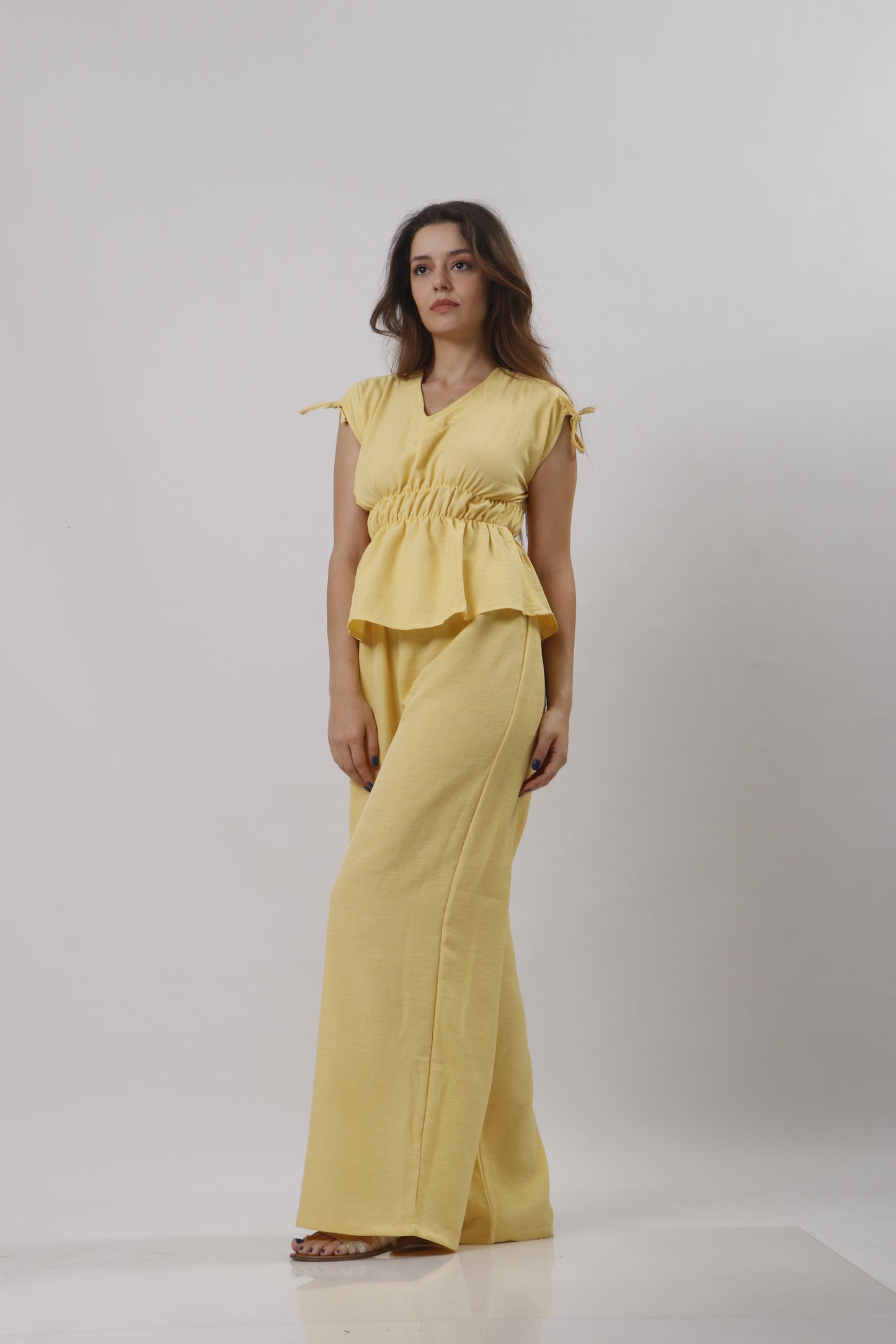 Waist fit linen set