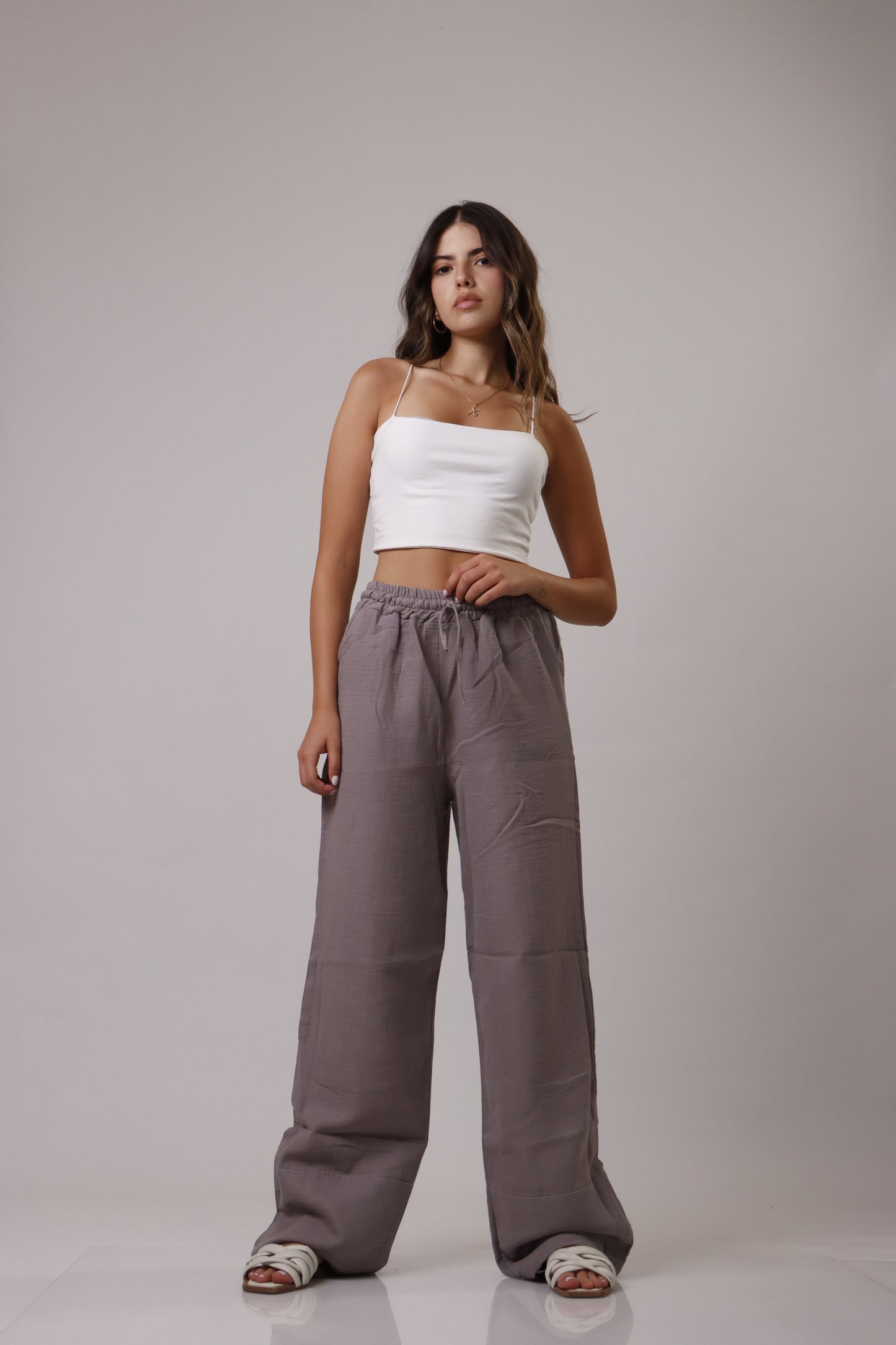 Wide leg Linen pant