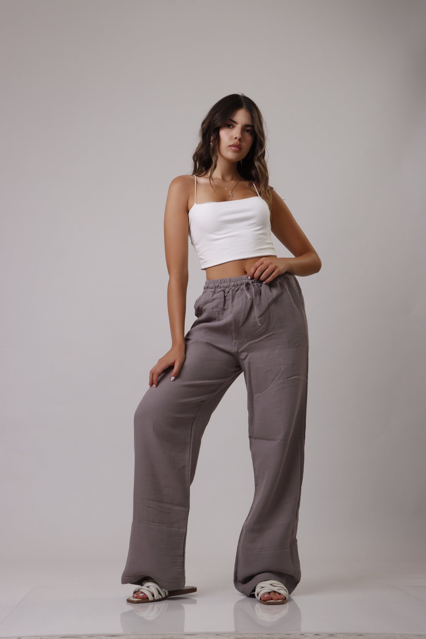 Wide leg Linen pant