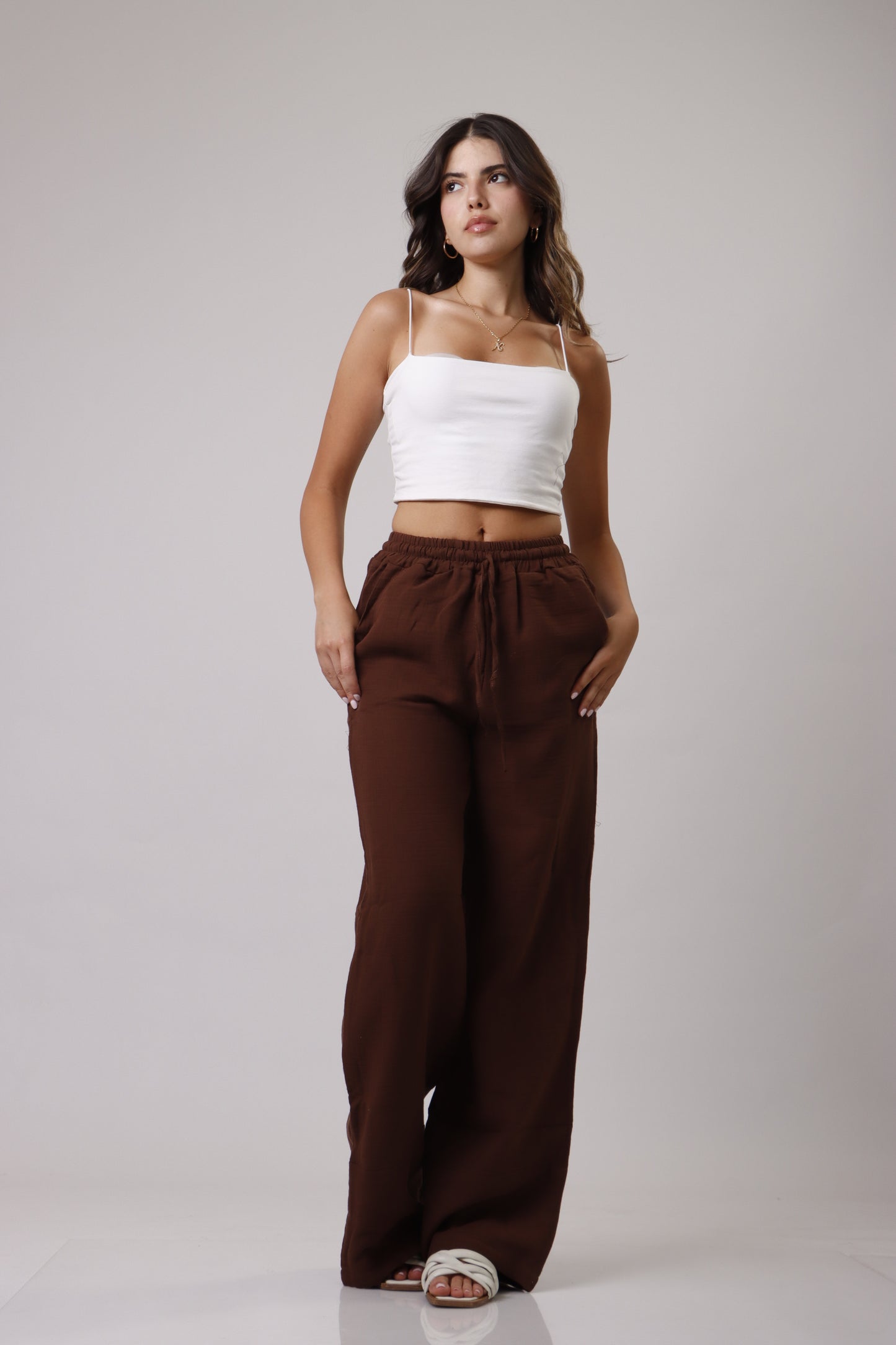 Wide leg Linen pant
