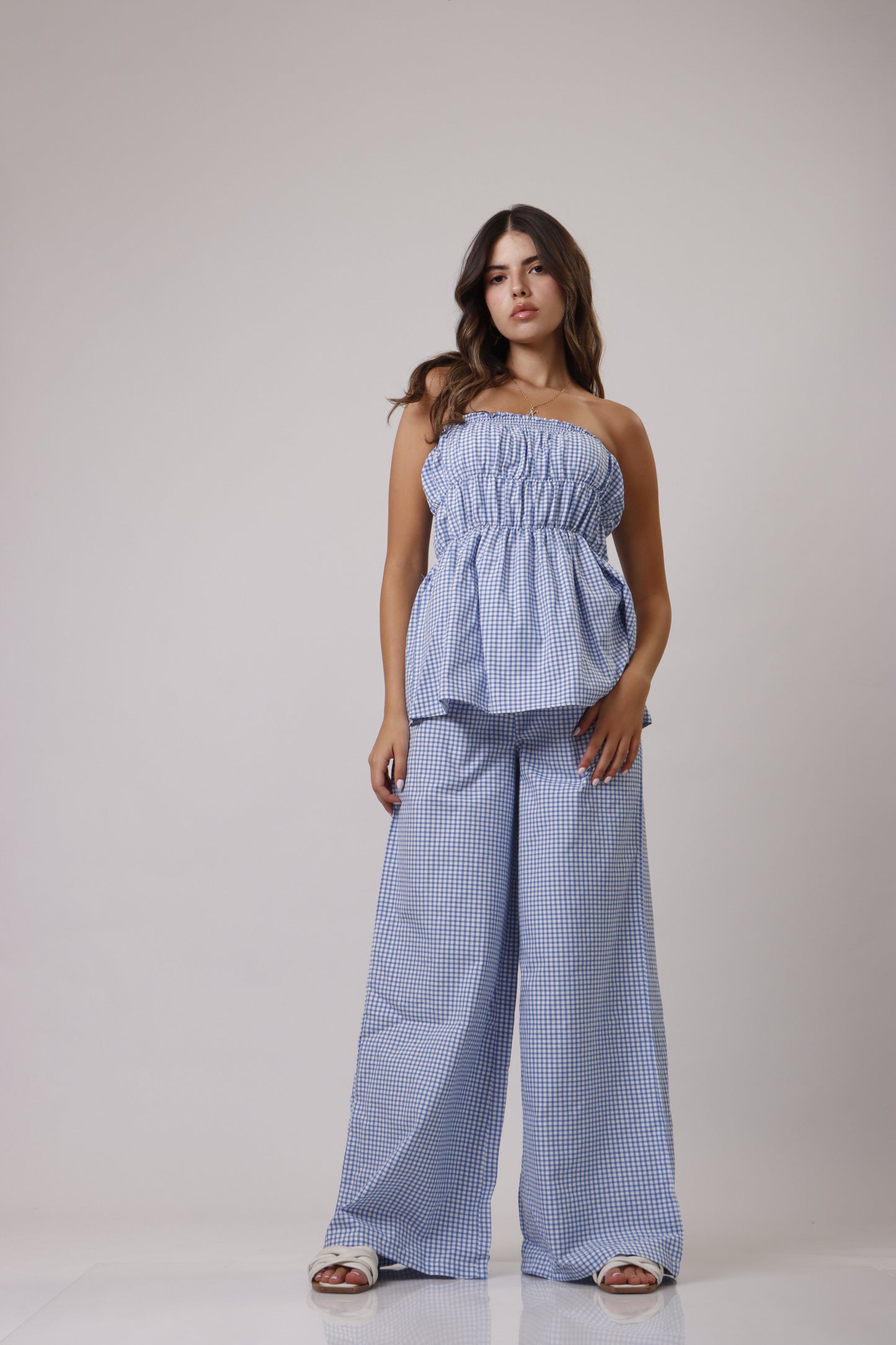 Gingham scrunch set - pant