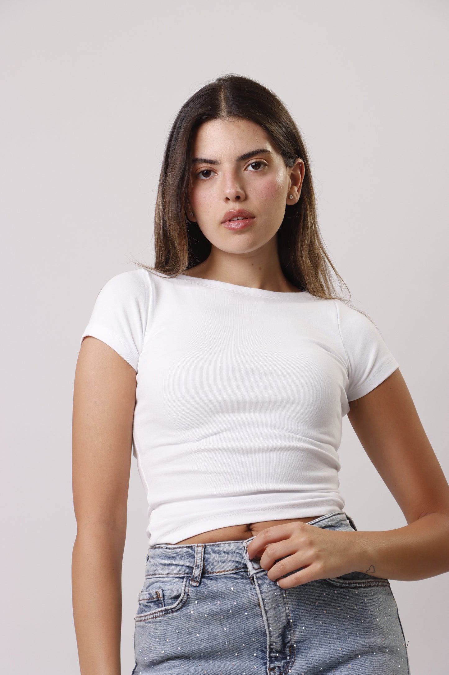 Ribbed basic shirt