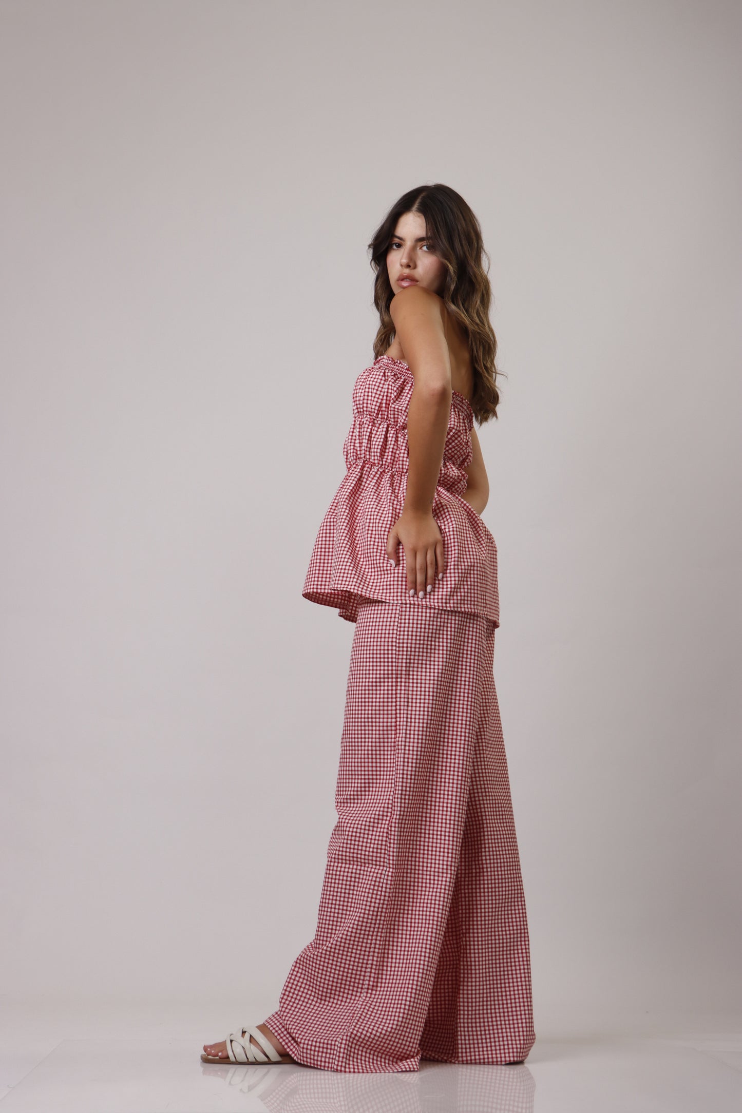 Gingham scrunch set - pant