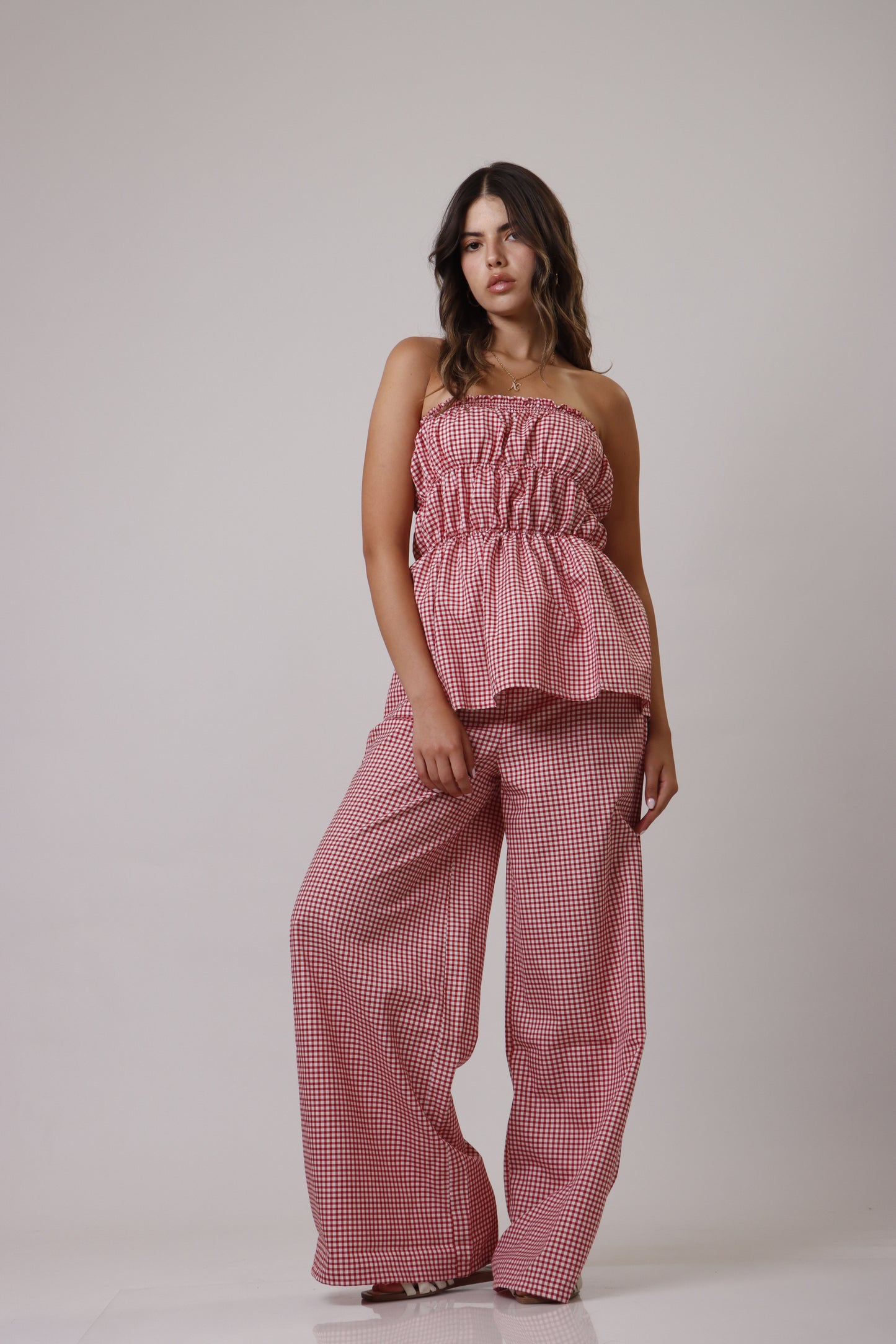 Gingham scrunch set - pant