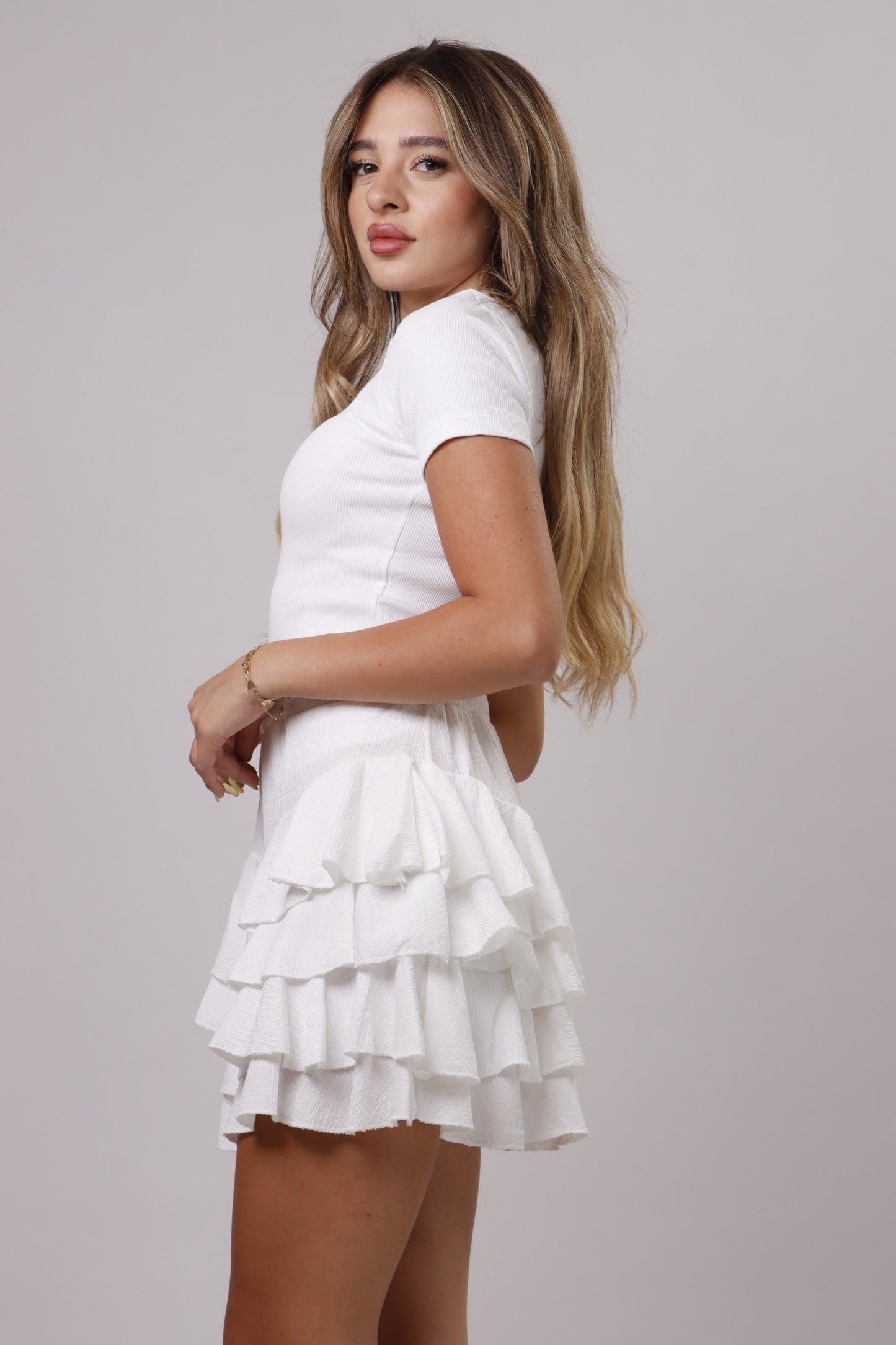 Mini white skirt