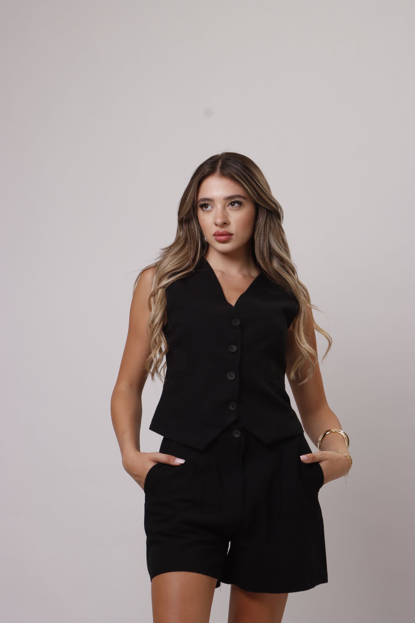 Vest Linen short set