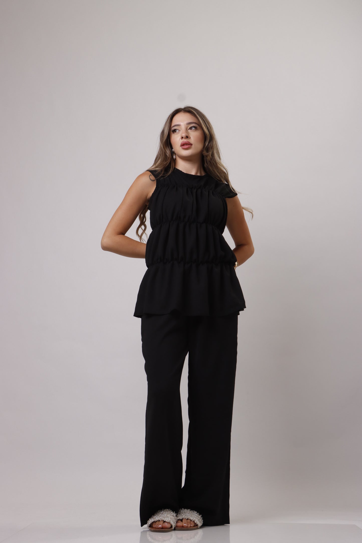 Layered blouse set