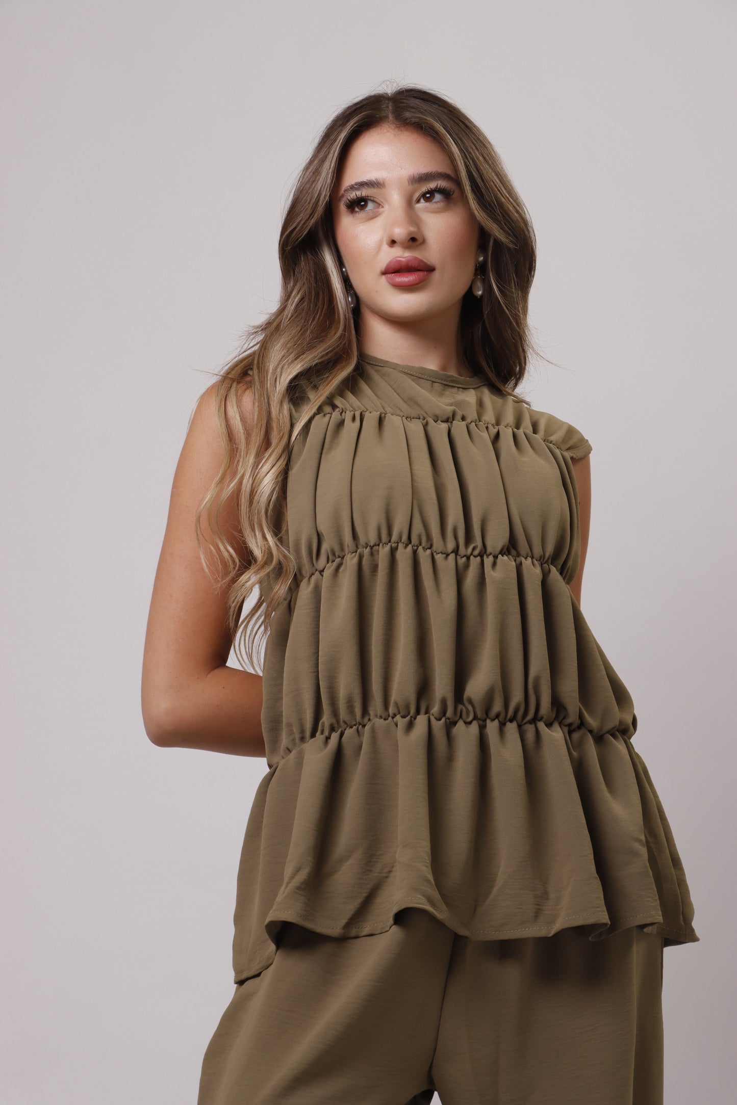 Layered blouse set
