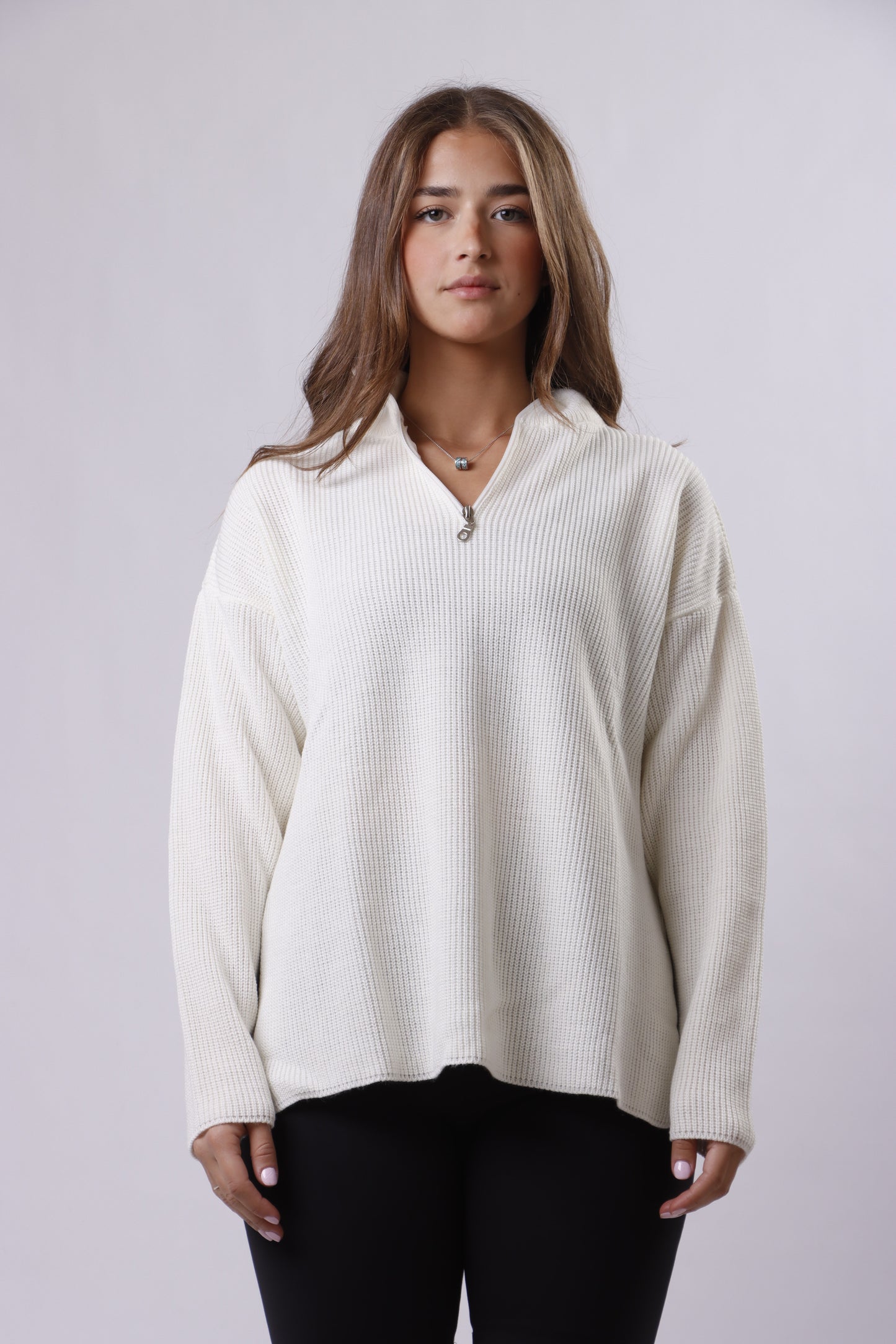 Zipper Wool Top